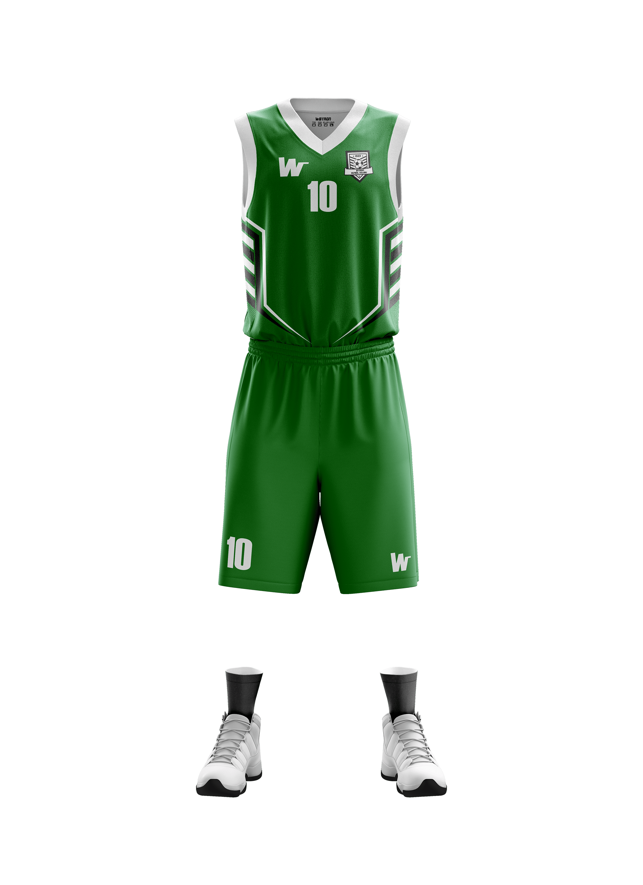 Basketbol Forma Takım Model 004 0600-01 Yeşil Beyaz