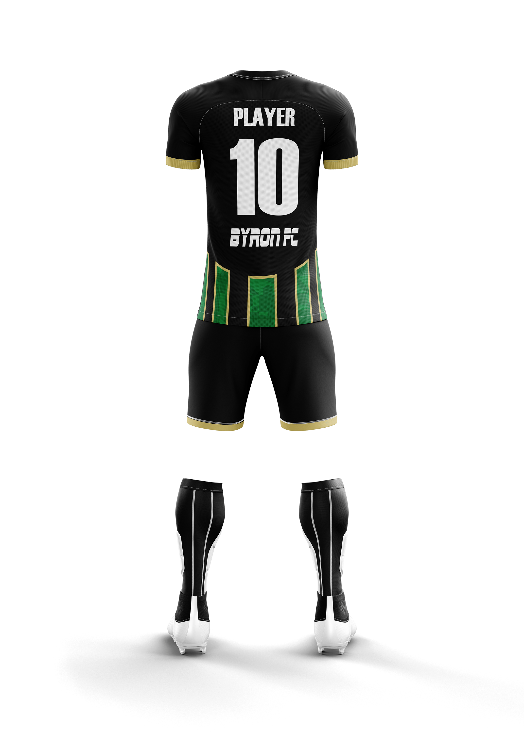 Futbol Forma Takım Model 0012 010806-01 Siyah Gold Yeşil