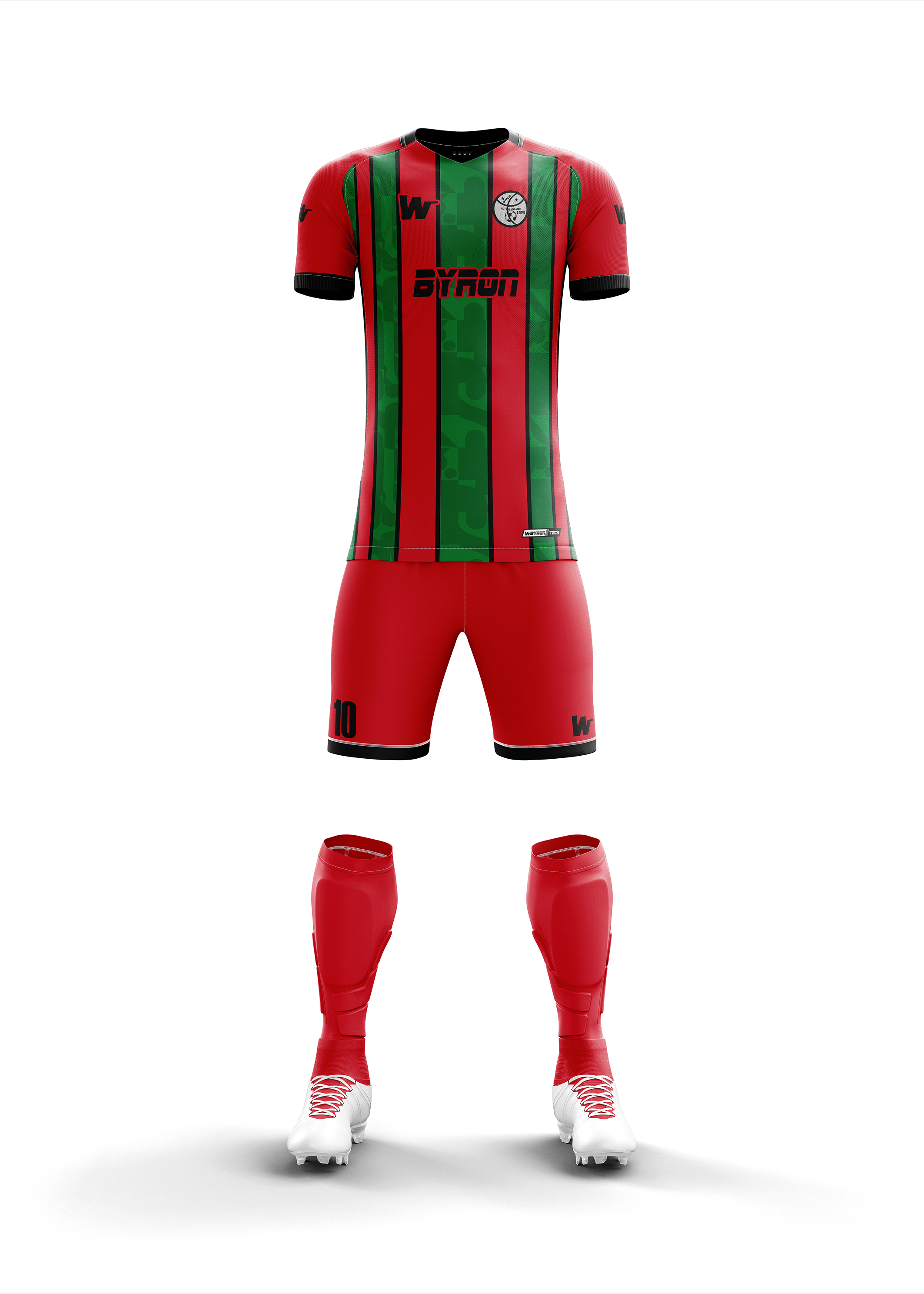 Futbol Forma Takım Model 0012 020106-01 Kırmızı Siyah Yeşill