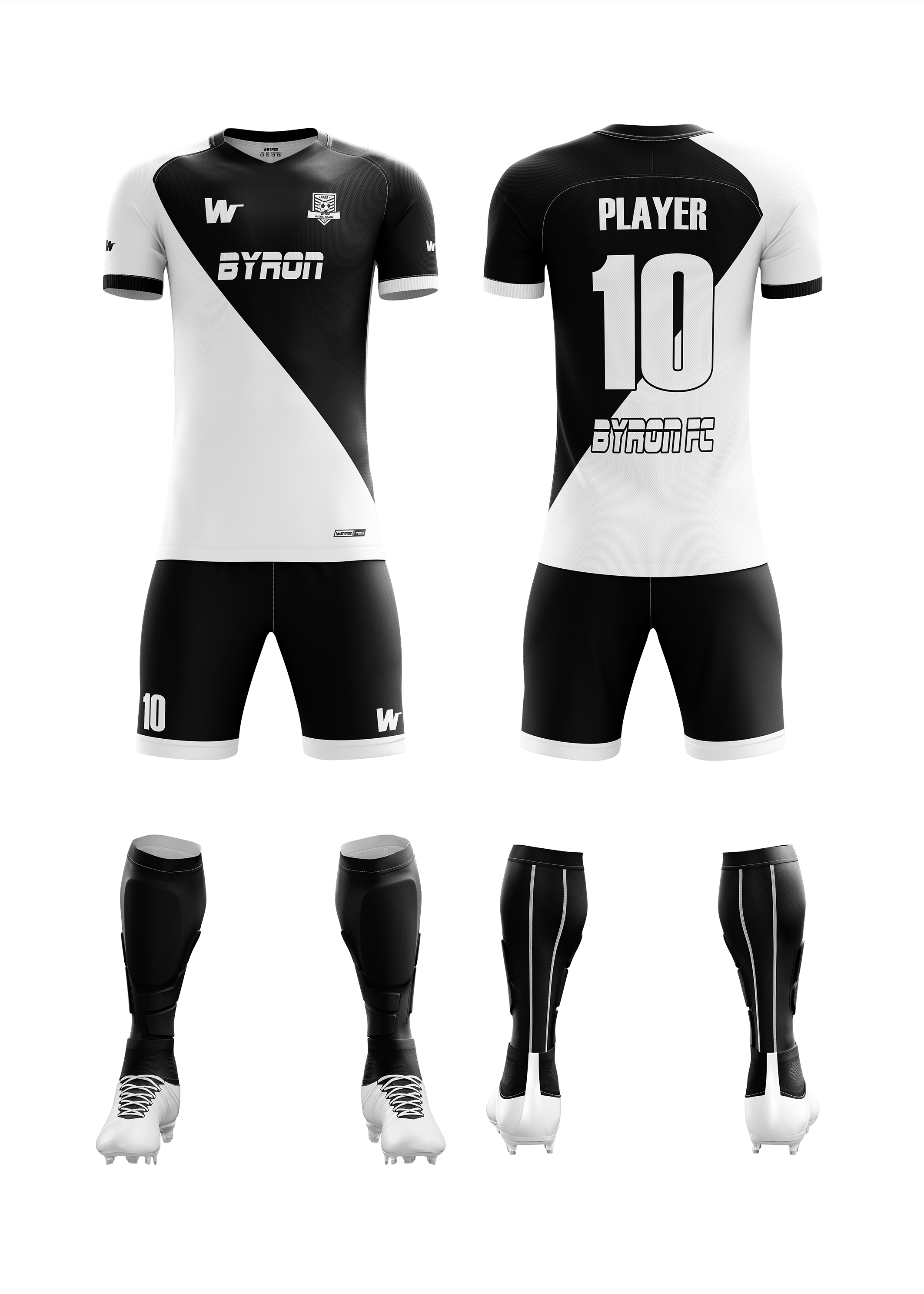 Futbol Forma Takım Model 002  0100-01 Siyah Beyaz