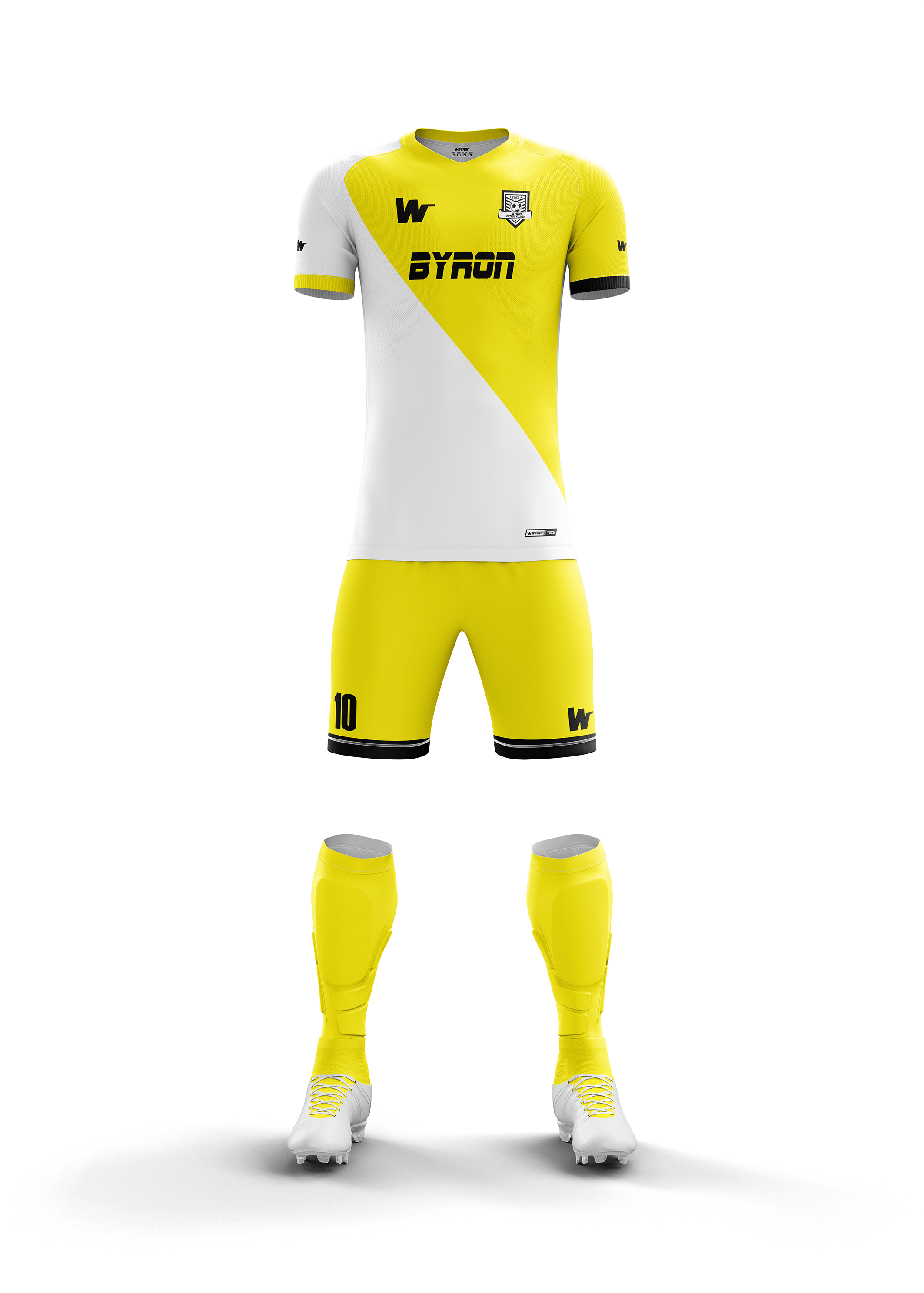 Futbol Forma Takım Model 002  0301-01 Sarı Beyaz