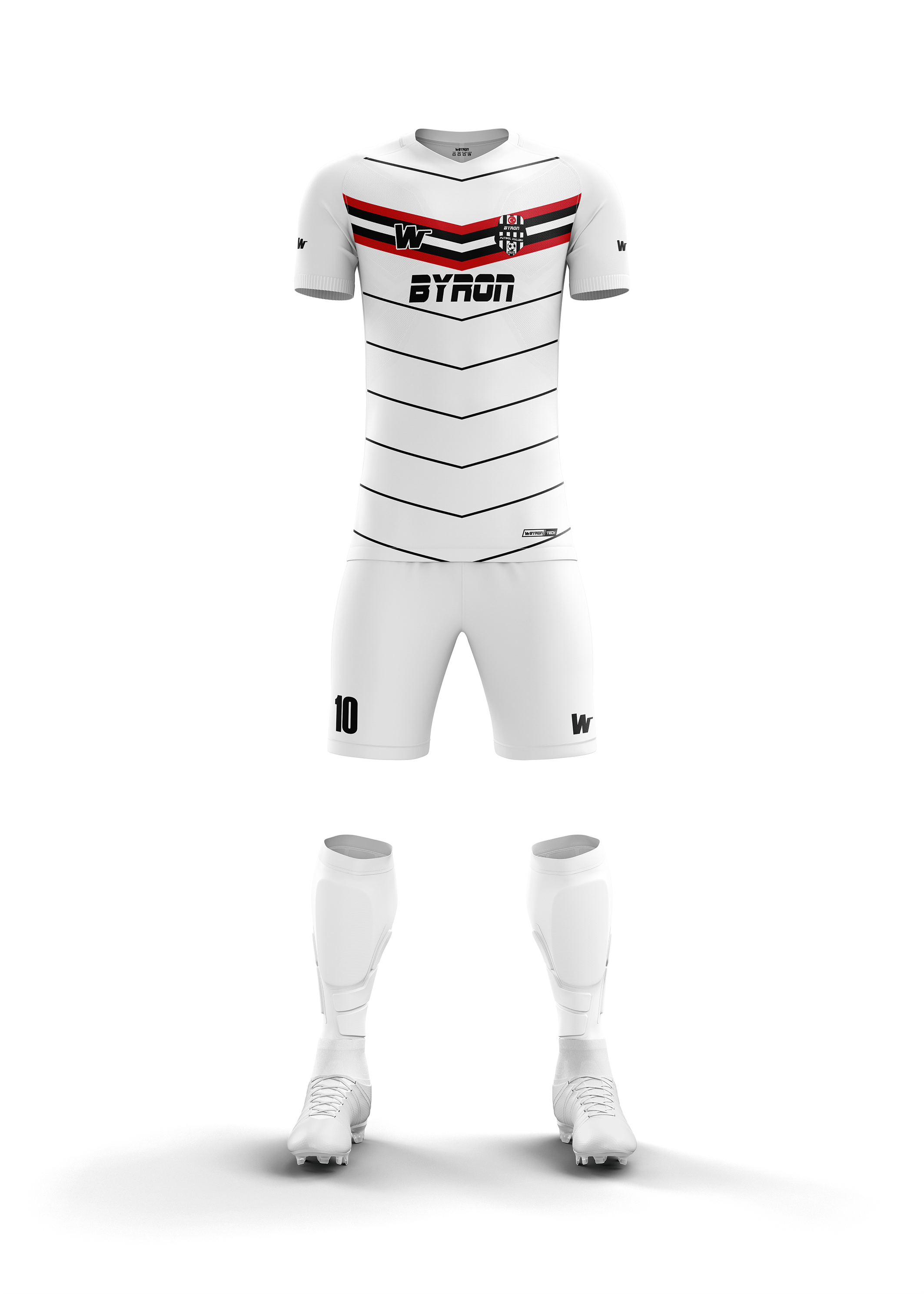 Futbol Forma Takım Model 004 0001-01 Beyaz Siyah