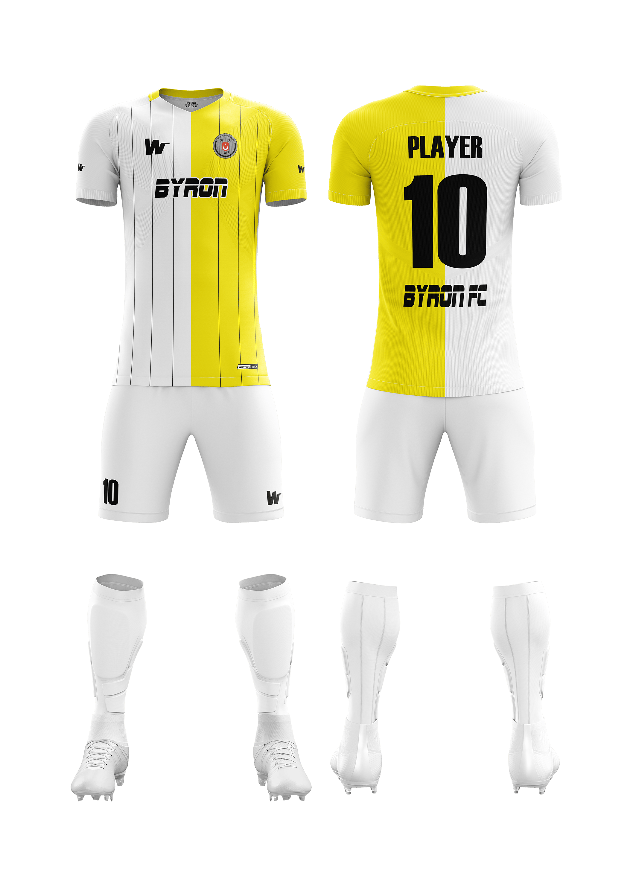 Futbol Forma Takım Model 008 0003-01 Beyaz Sarı