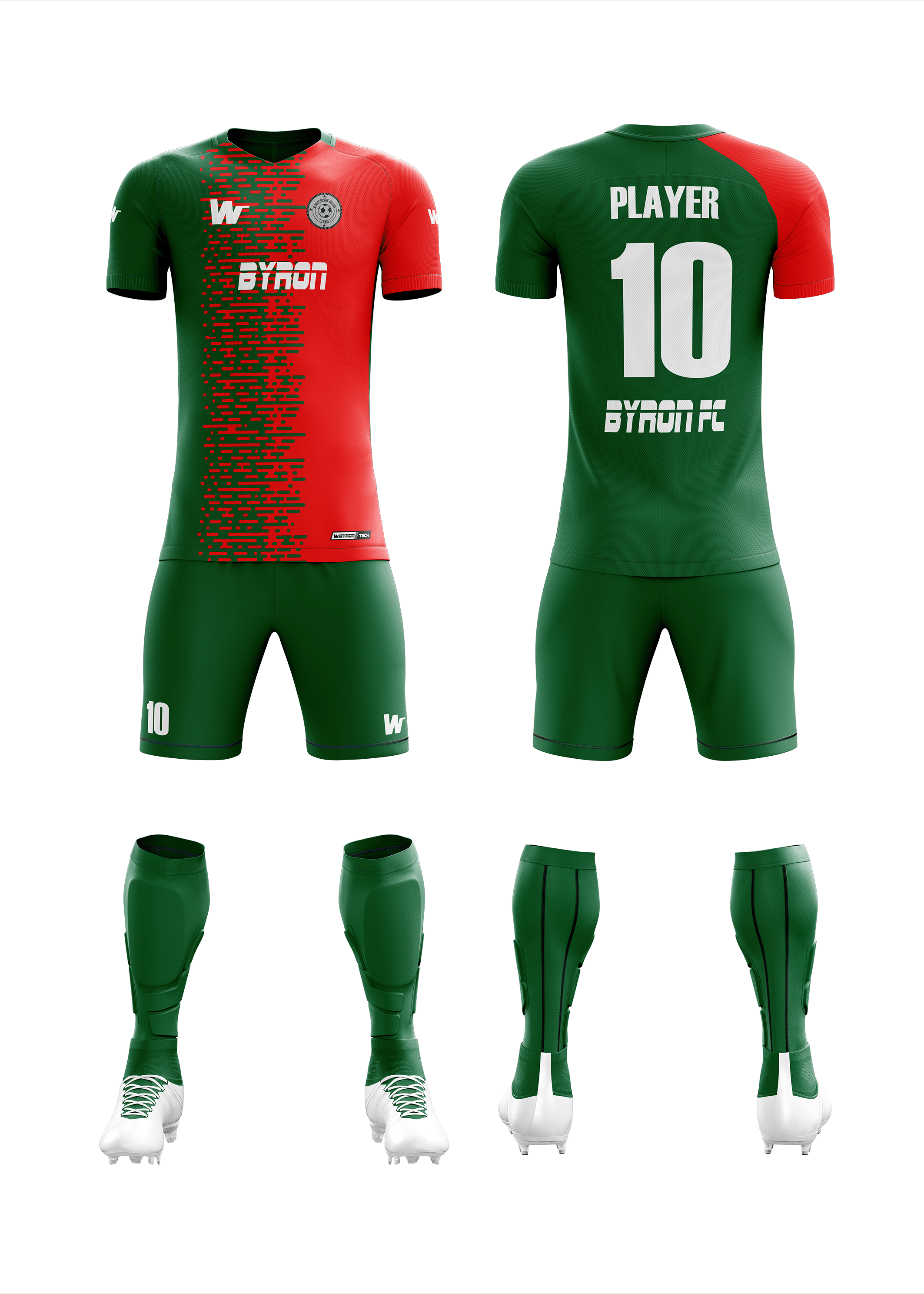 Futbol Forma Takım Model 011 0602-01 Yeşil Kırmızı