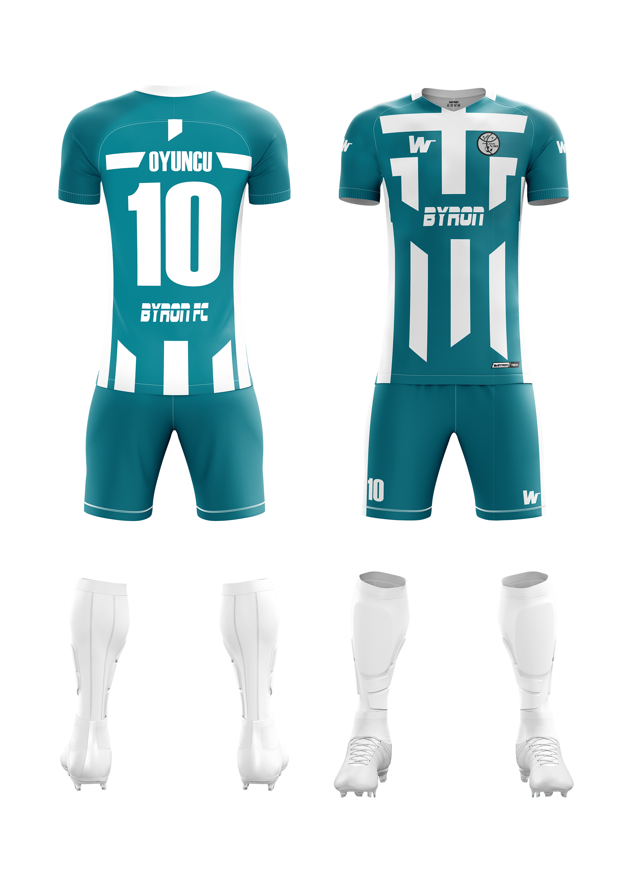 Futbol Forma Takım Model 013 0007 Beyaz Petrol