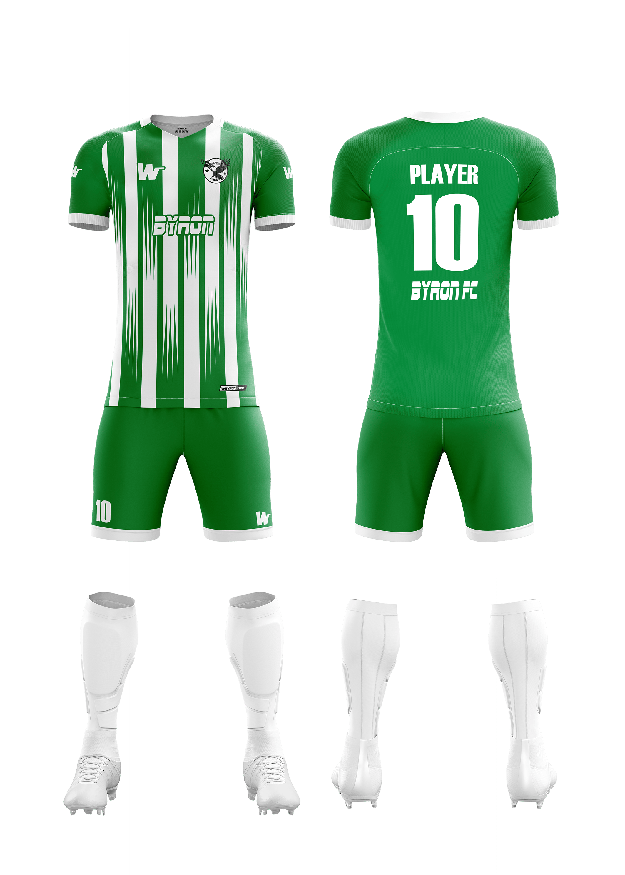 Futbol Forma Takım Model 014  0006 Beyaz Yeşil