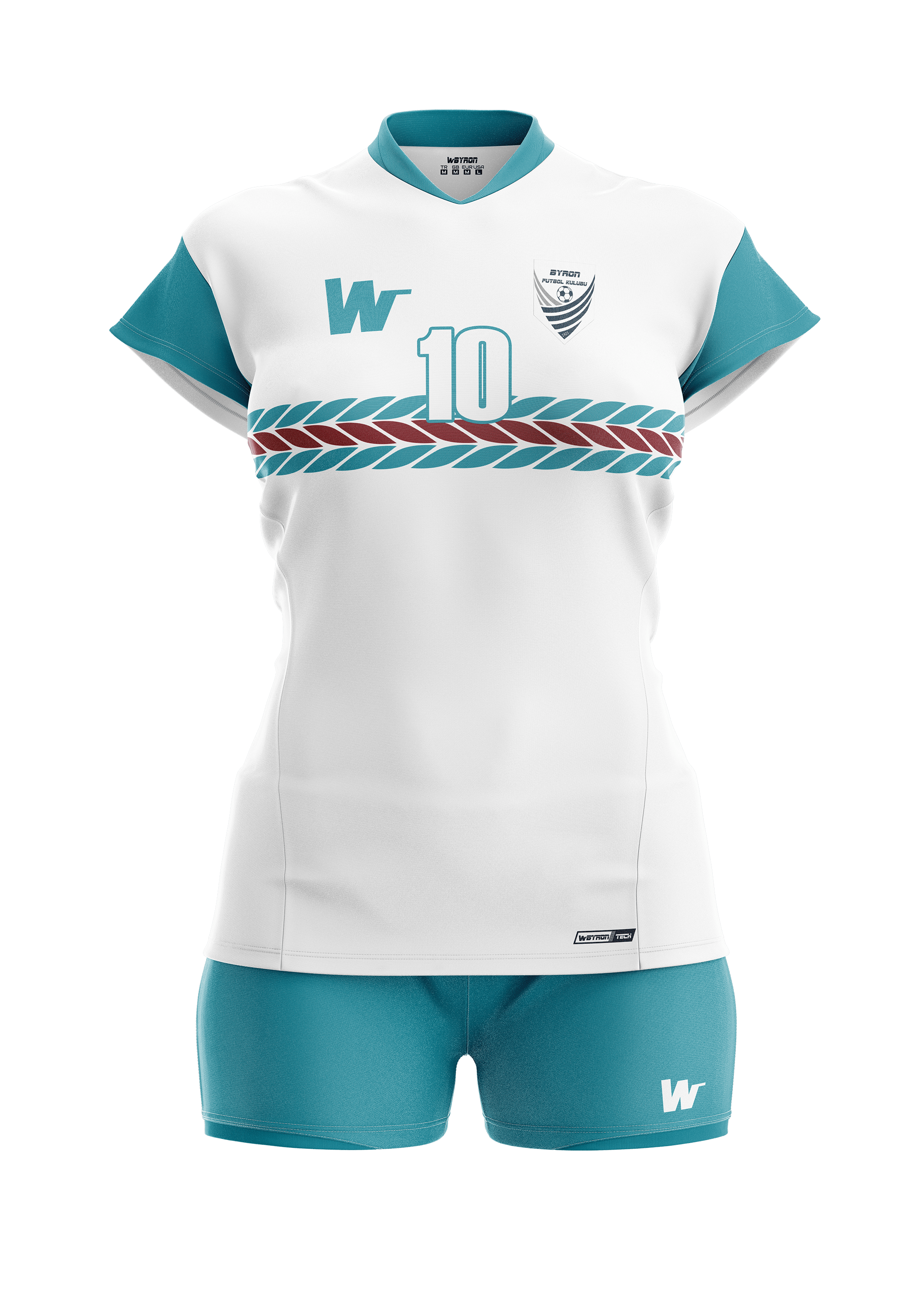 Voleybol Kadın Forma Takım Model 0002 0007-01 Beyaz Petrol