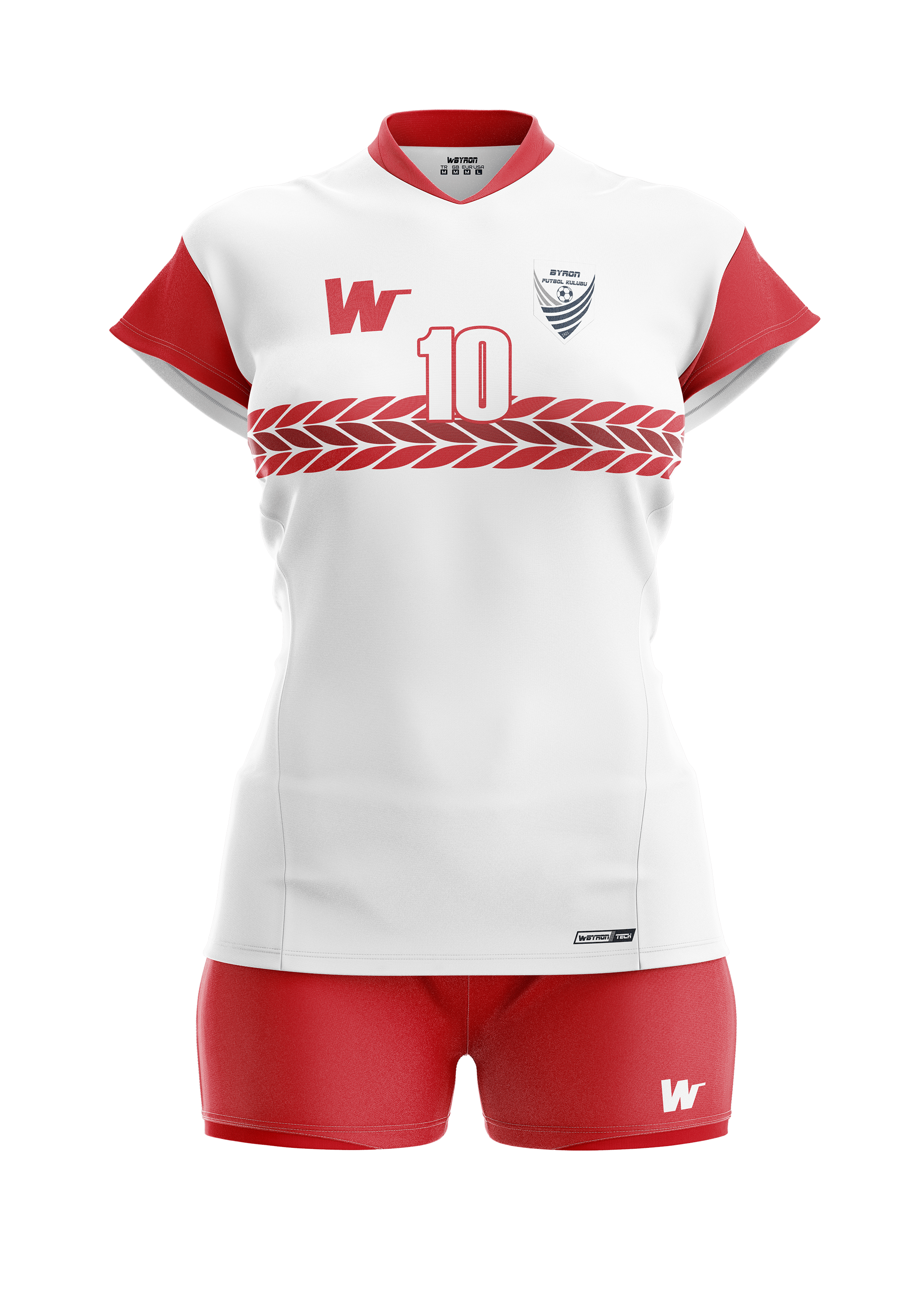 Voleybol Kadın Forma Takım Model 002 0002-01 Beyaz Kırmızı