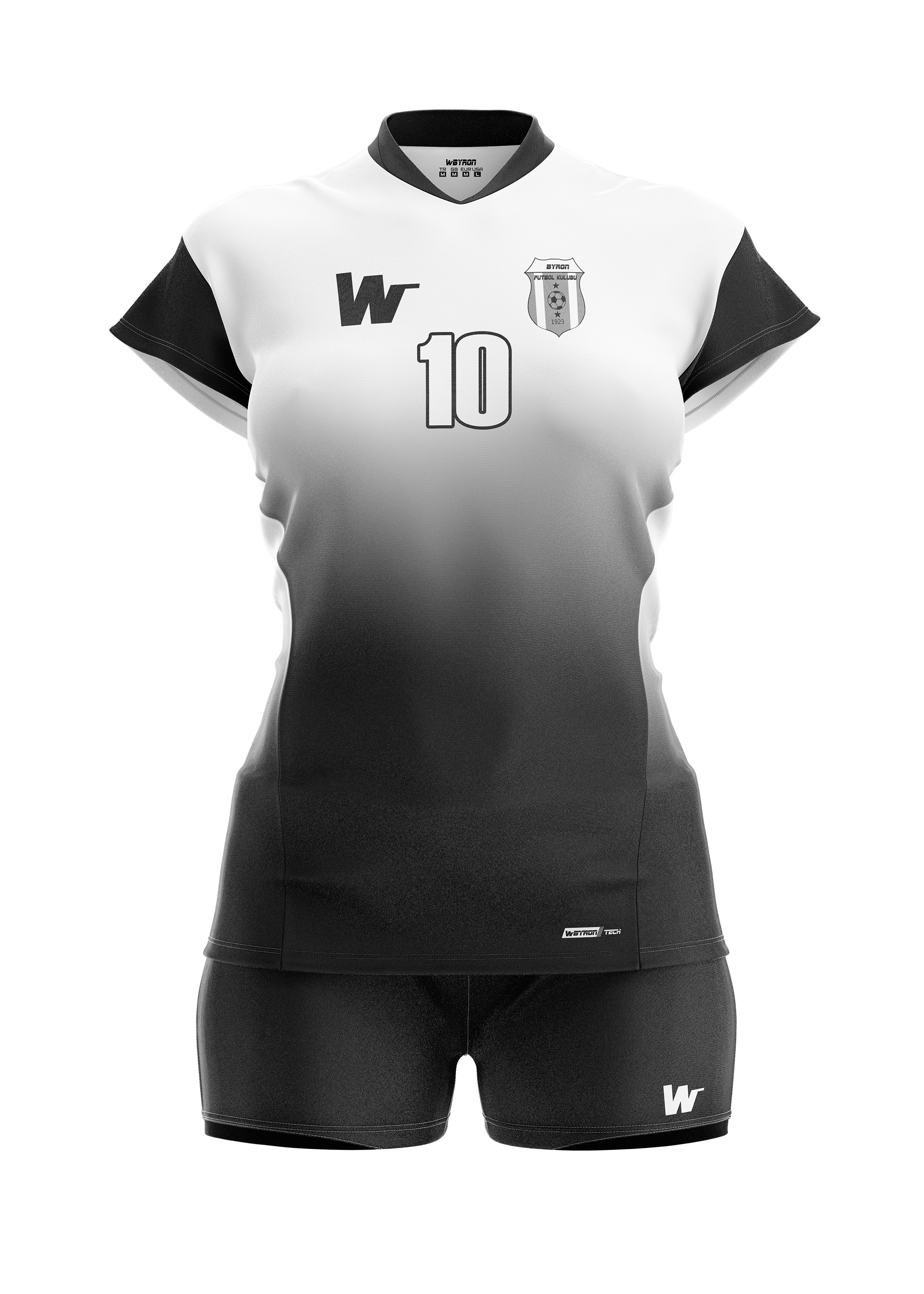 Voleybol Kadın Forma Takım Model 003 0100-01 Siyah Beyaz