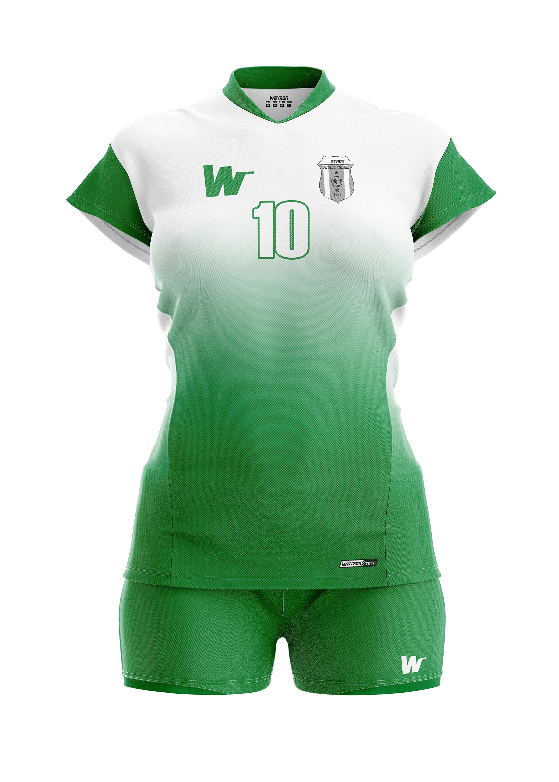 Voleybol Kadın Forma Takım Model 003 0600-01 Yeşil Beyaz