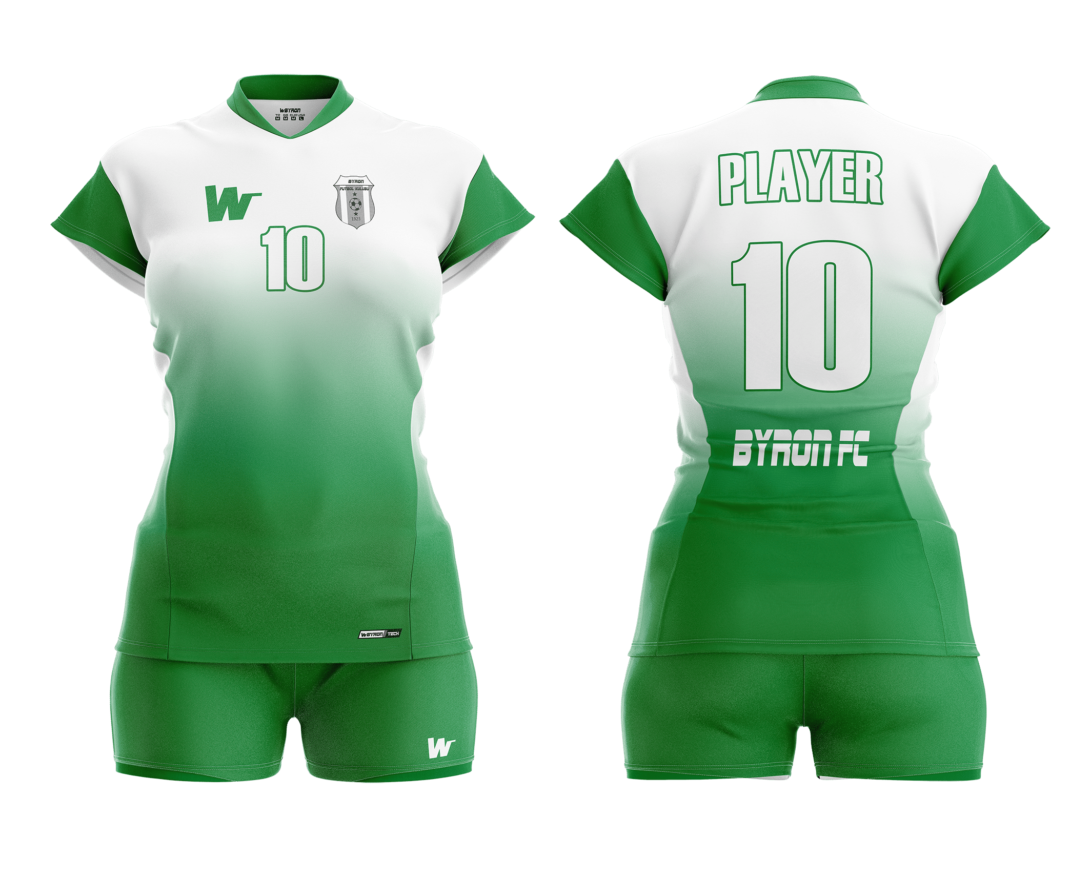 Voleybol Kadın Forma Takım Model 003 0600-01 Yeşil Beyaz