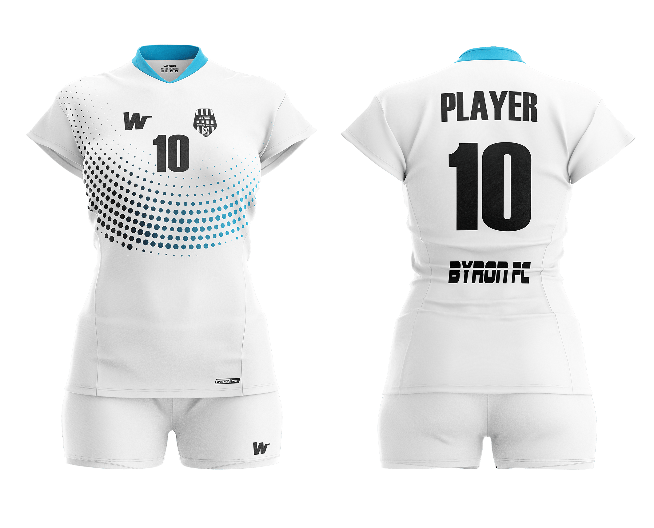 Voleybol Kadın Forma Takım Model 004  000701 Beyaz Petrol Siyah