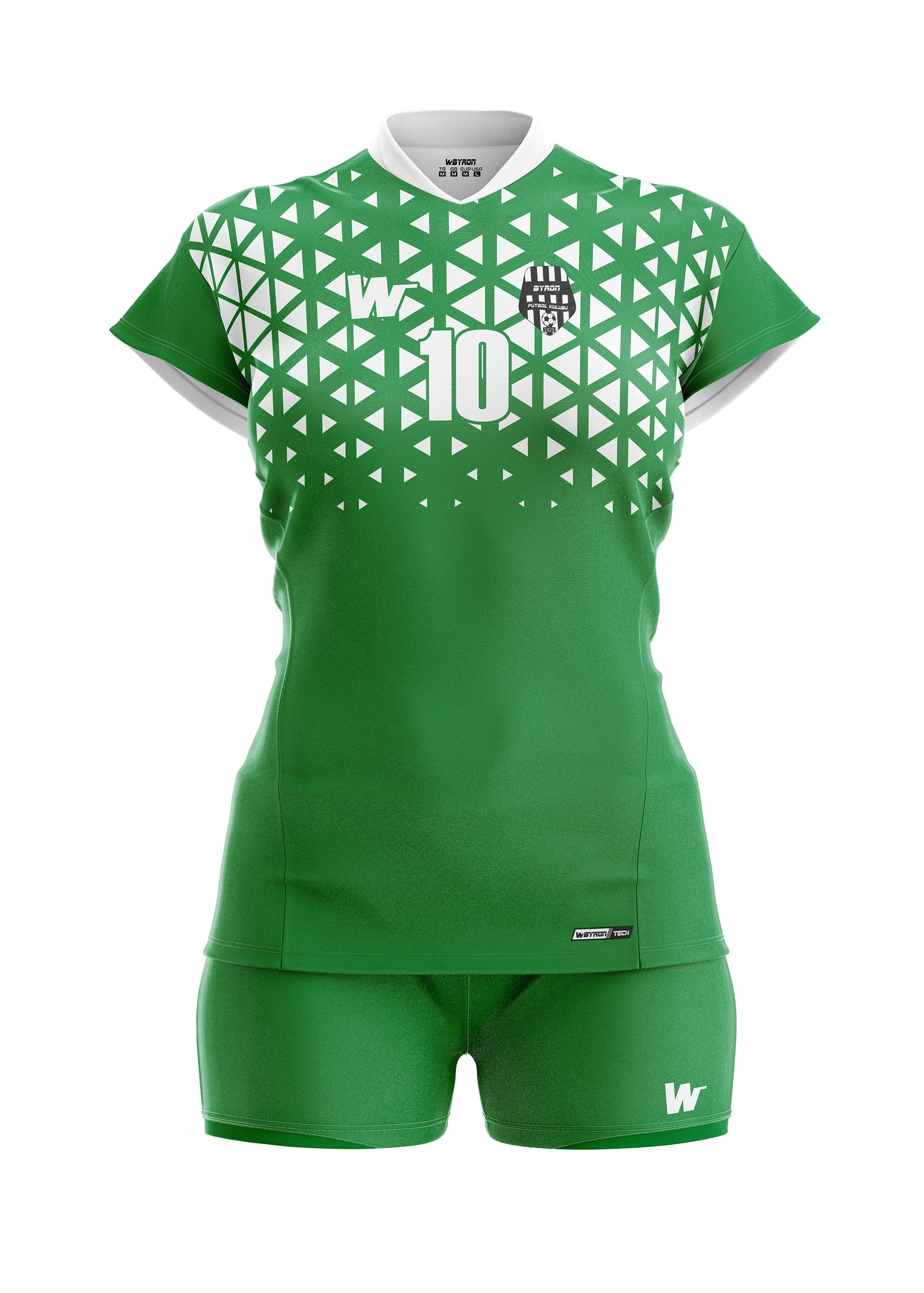 Voleybol Kadın Forma Takım Model 005 0600 Yeşil Beyaz