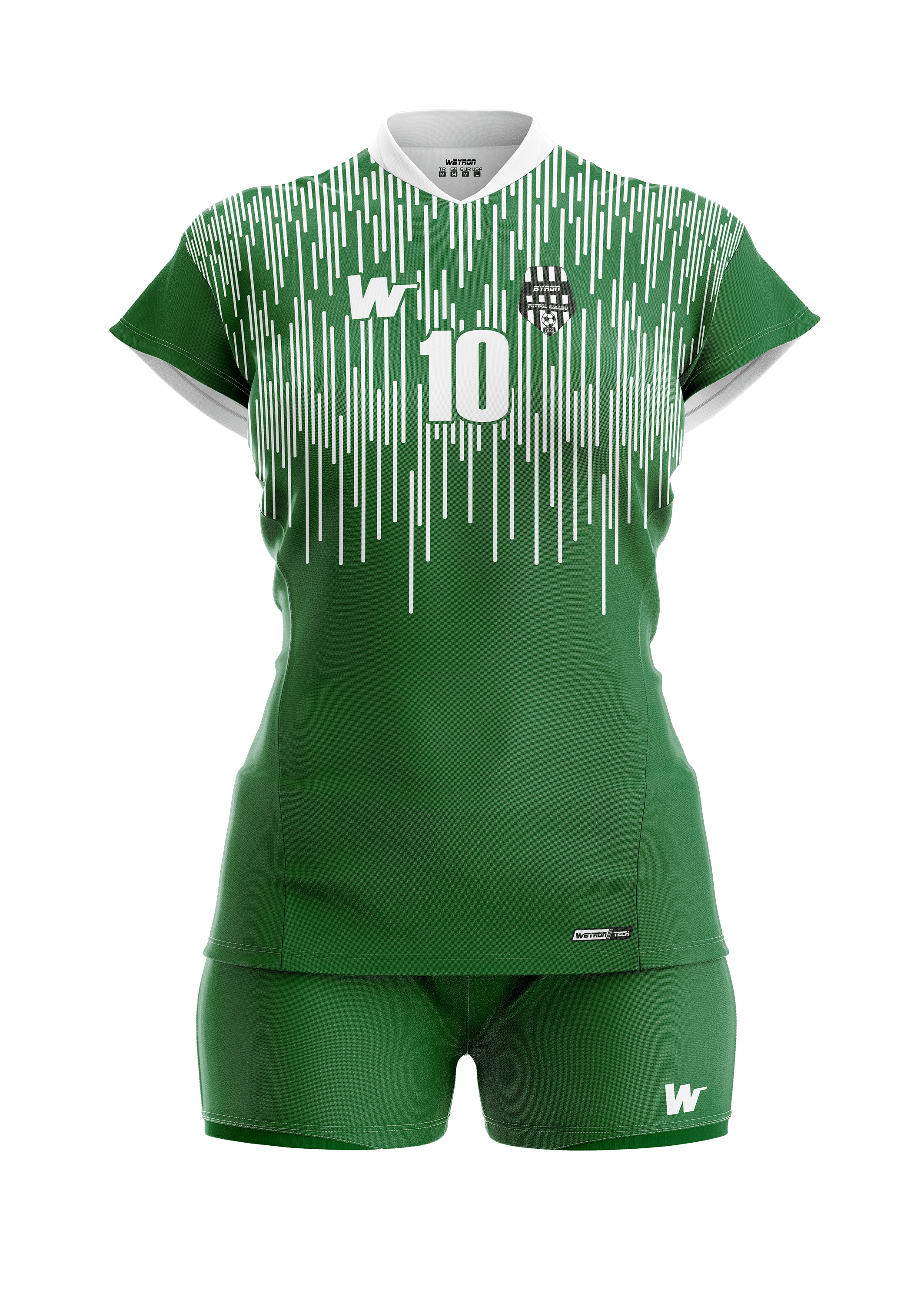 Voleybol Kadın Forma Takım Model 006 0600 Yeşil Beyaz