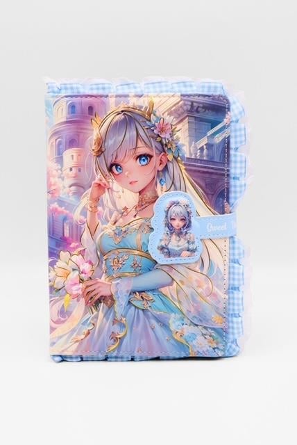 Anime Karakter Figürlü Mıknatıs Kapaklı Defter (Mavi)