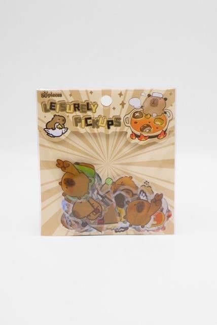 Capybara Leısurely Pıckups Sticker Set(50'li)
