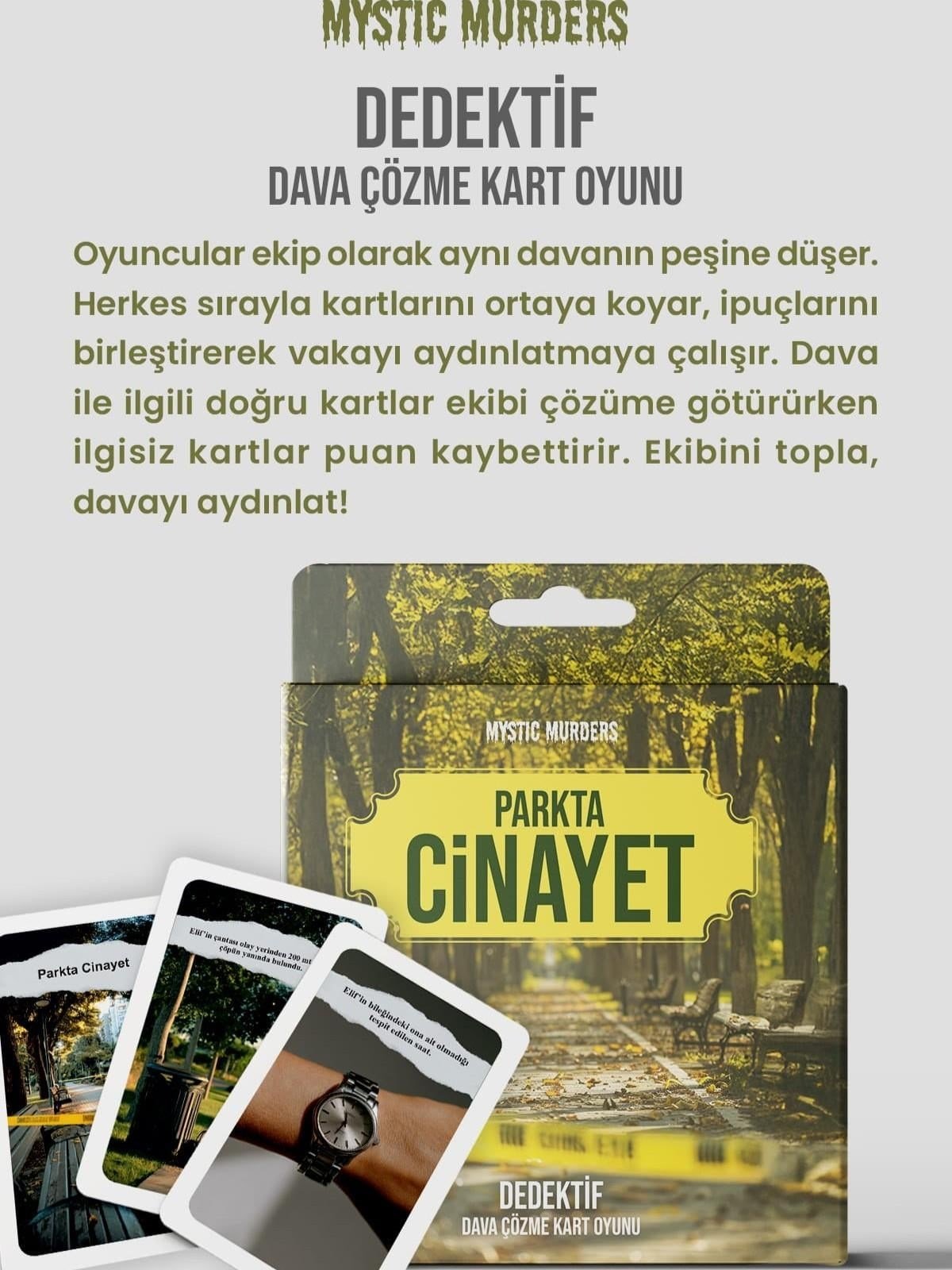 Dedektif Mini - Kart Oyunu - Parkta Cinayet
