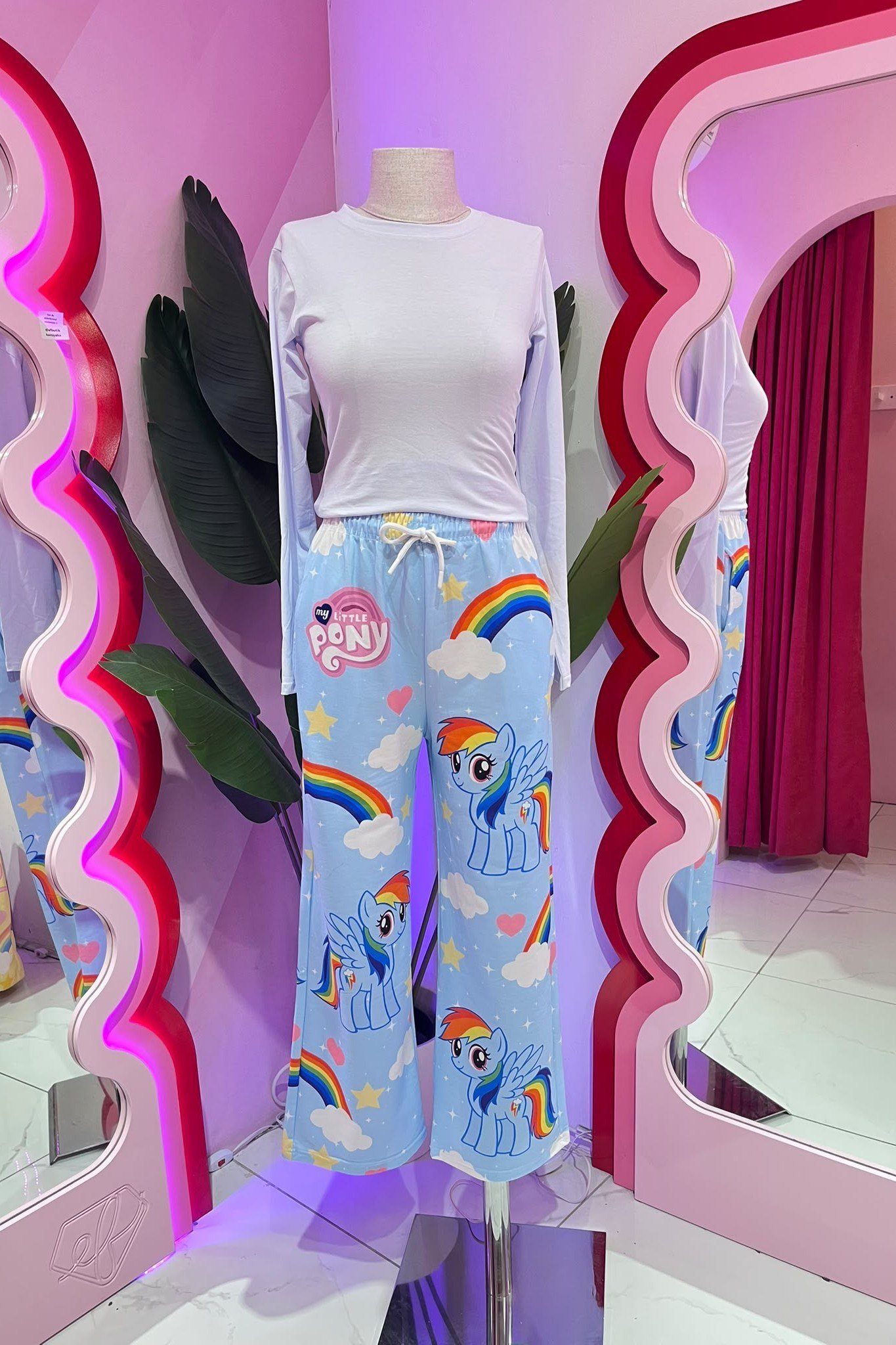 Mavi My Little Pony Rainbow Dash Desenli  Bol Paça Eşofman Altı 
