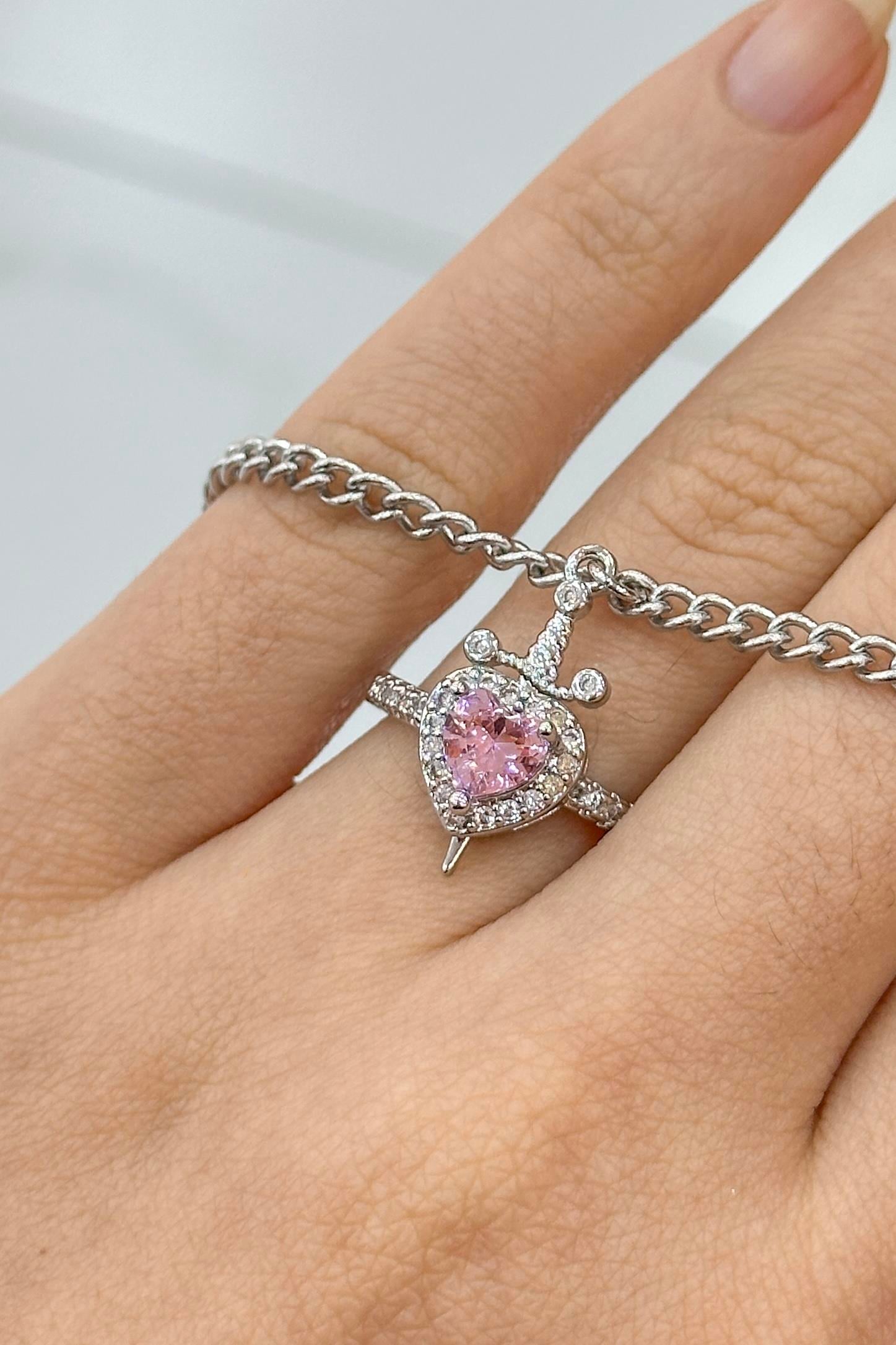 Pembe Prens Ve Avcı Çift Bileklik Ve Yüzük 