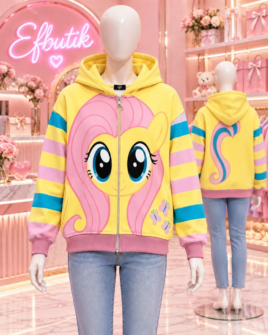 Sarı My Little Pony Fluttershy Şardonlu Hırka