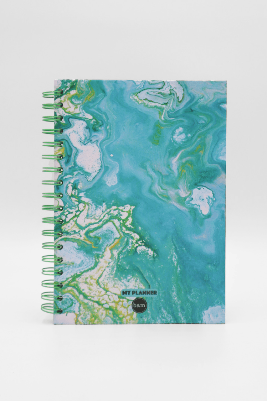 Telli Planlayıcı Defter Ajanda - Ebruli