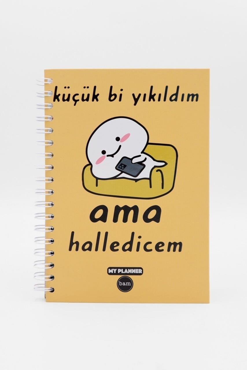 Telli Planlayıcı Defter Ajanda - Küçük Bi Yıkıldım