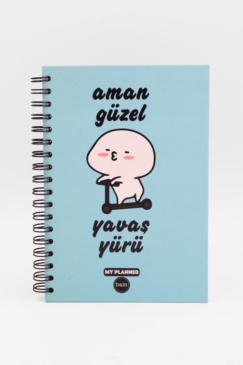 Telli Planlayıcı Defter Ajanda - Aman Güzel Yavaş Yürü 