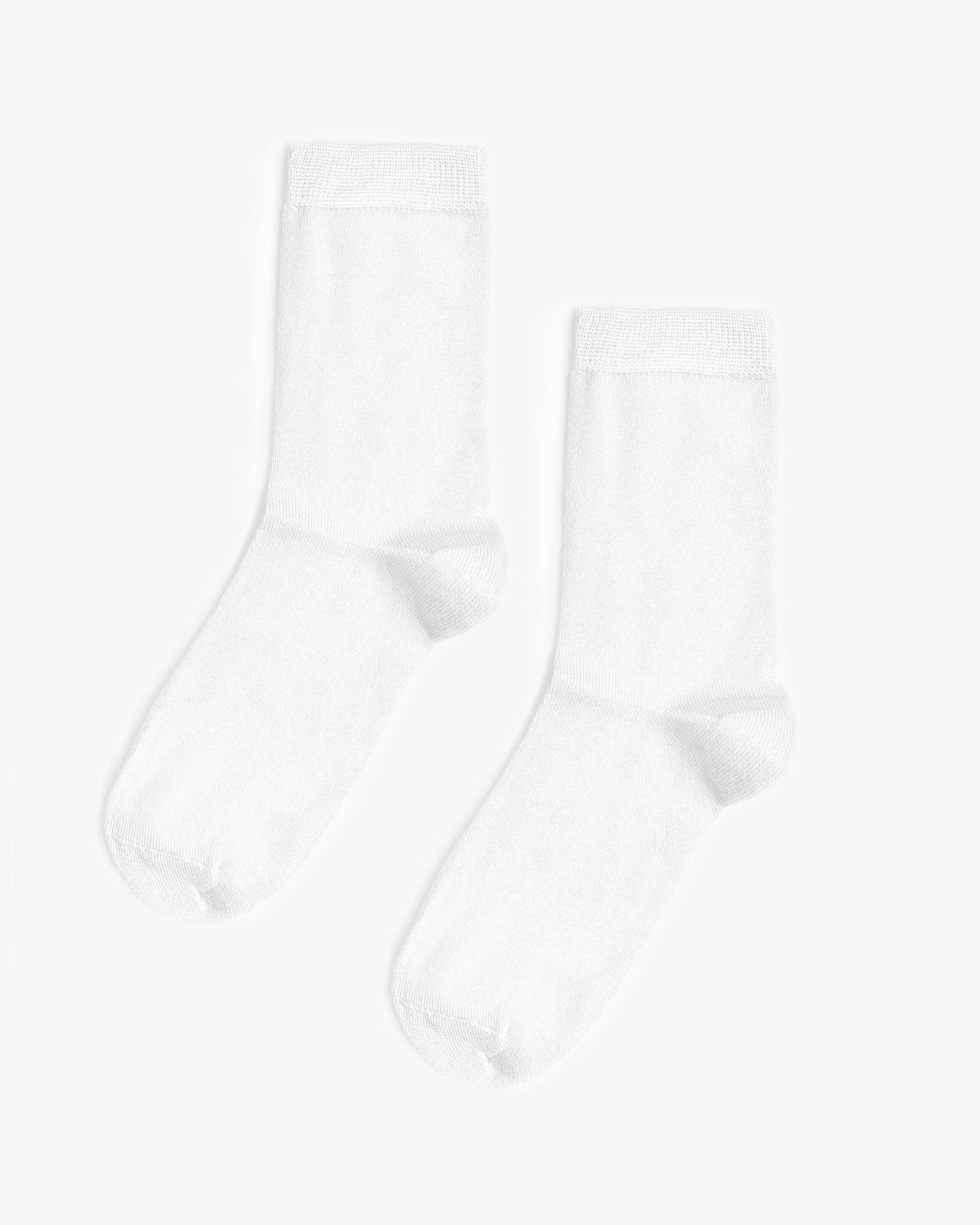 2'li Bambu Erkek Beyaz Soket Çorap