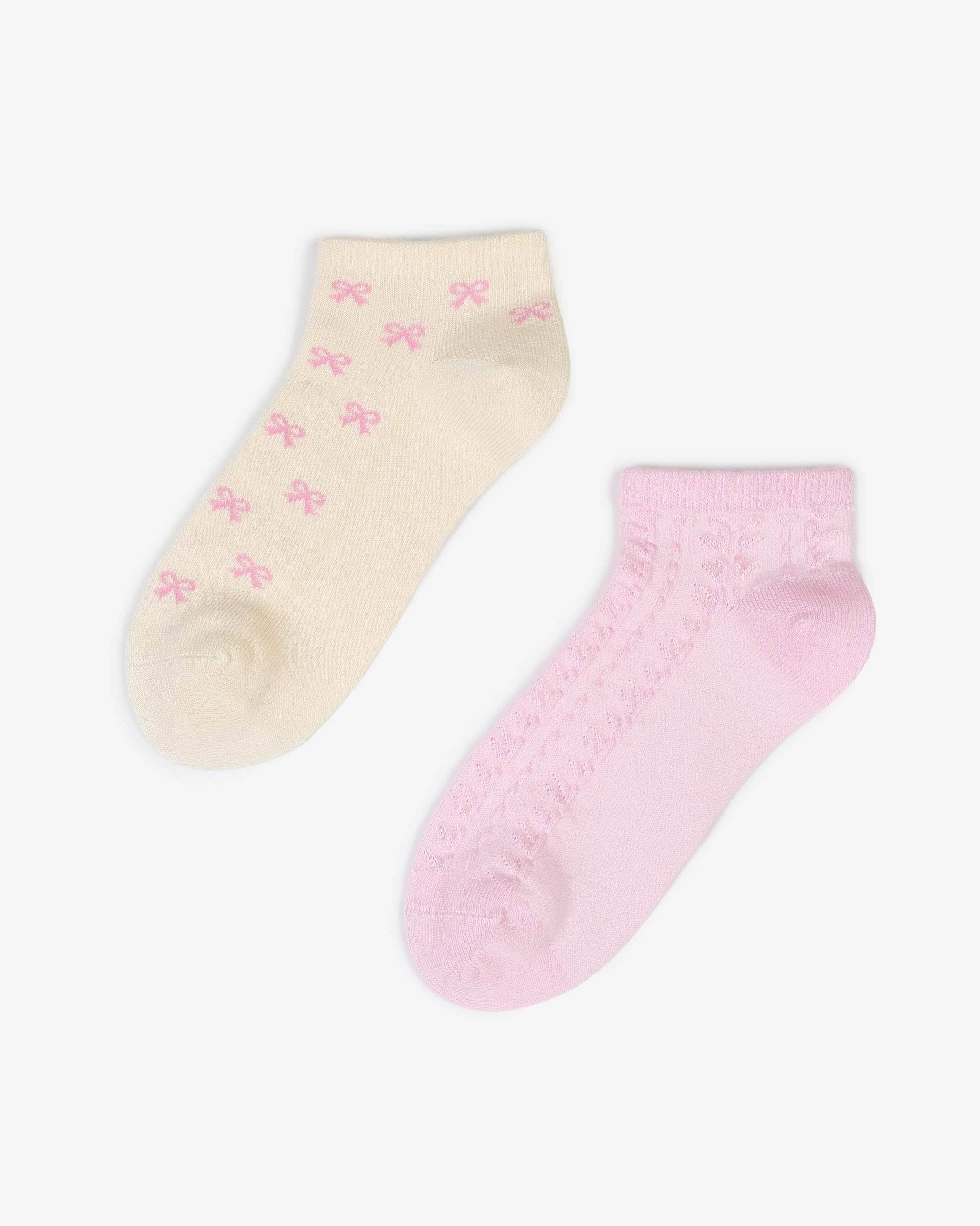 2li Kız Çocuk Bambu Patik Çorap