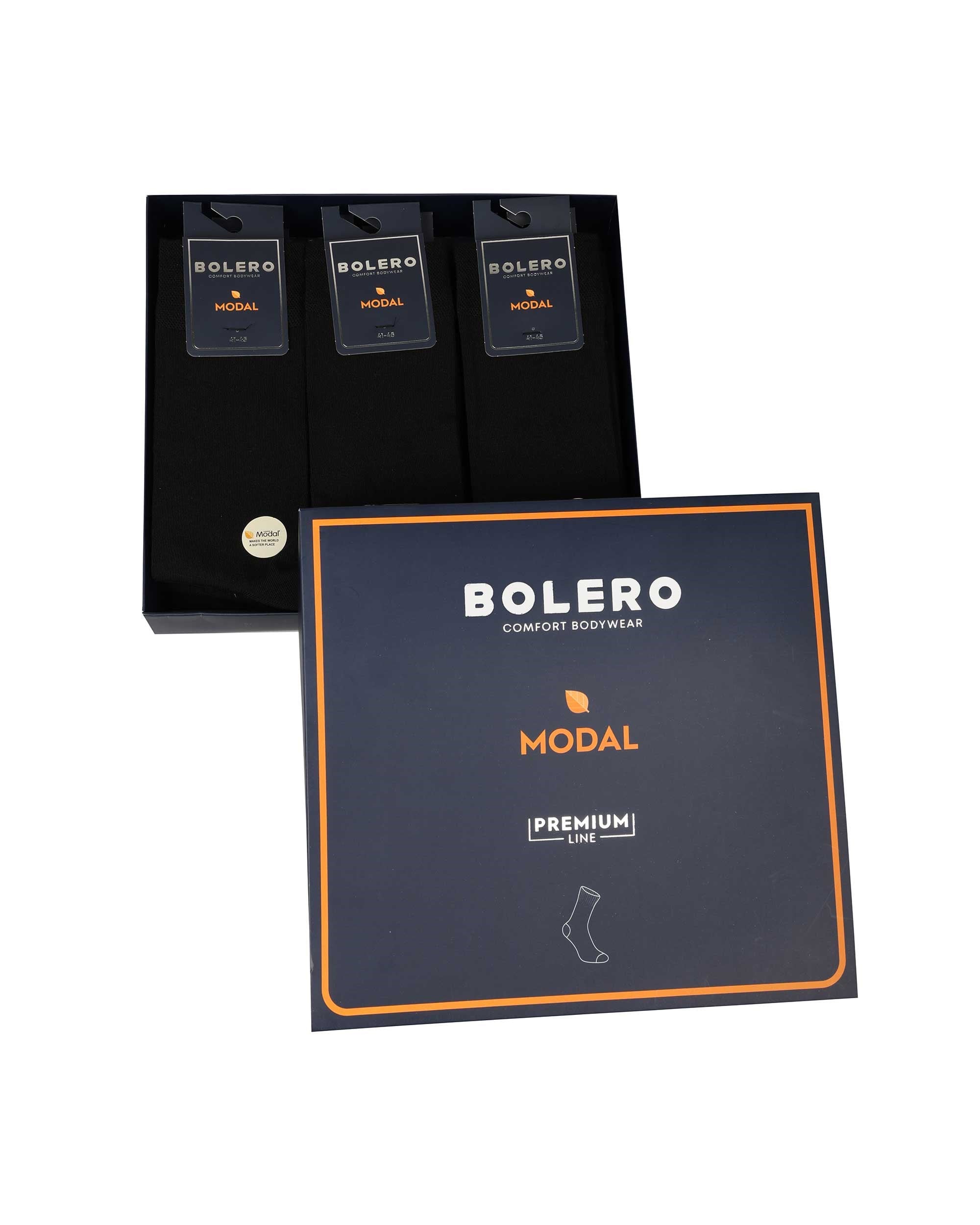 Erkek Premium 12'li Soket Modal Çorap Siyah
