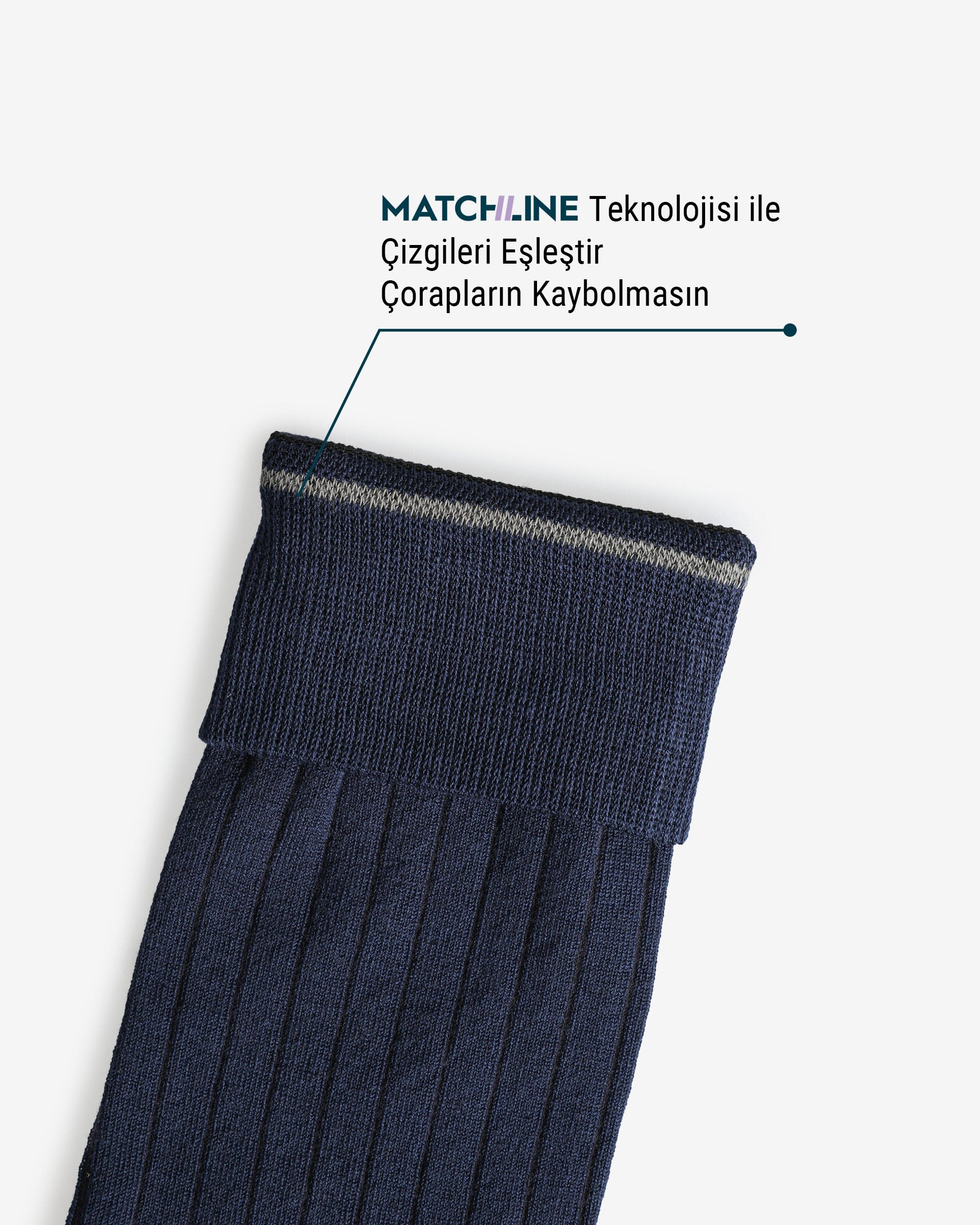 Erkek Premium Dikişsiz Merserize Çorap Lacivert