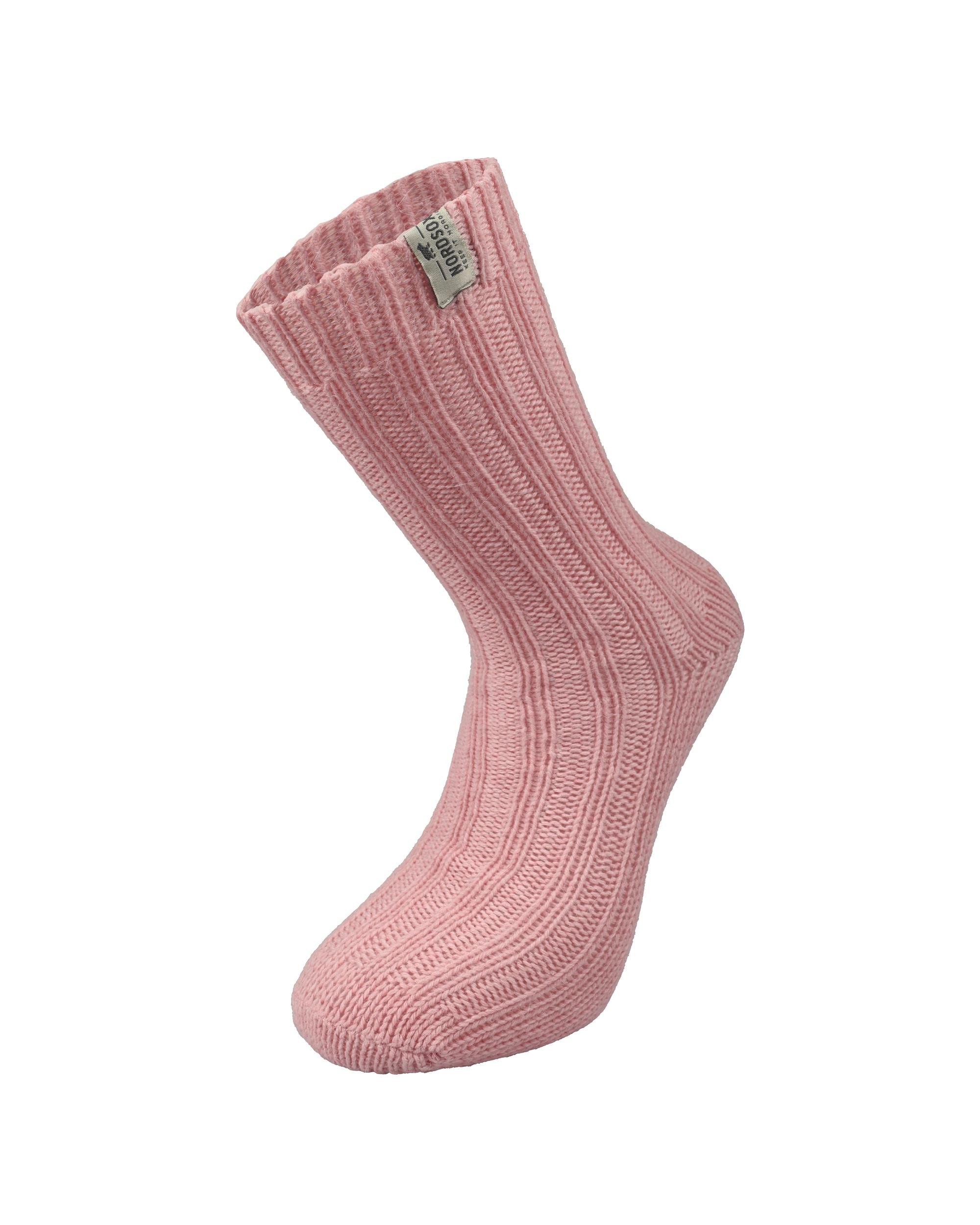 Kadın Alpaka Yün Çorap Pembe