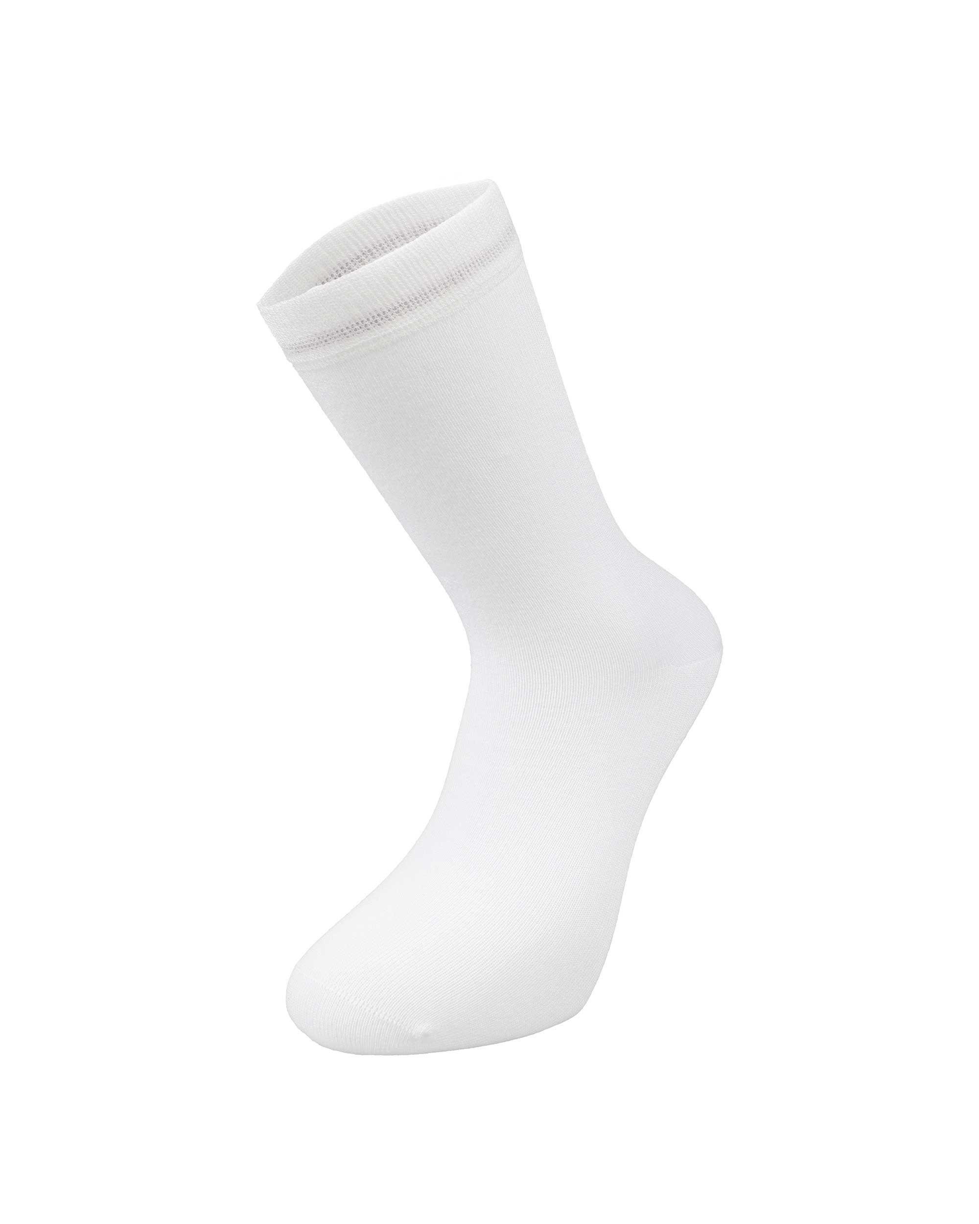 Kadın Dikişsiz Bambu Çorap Beyaz