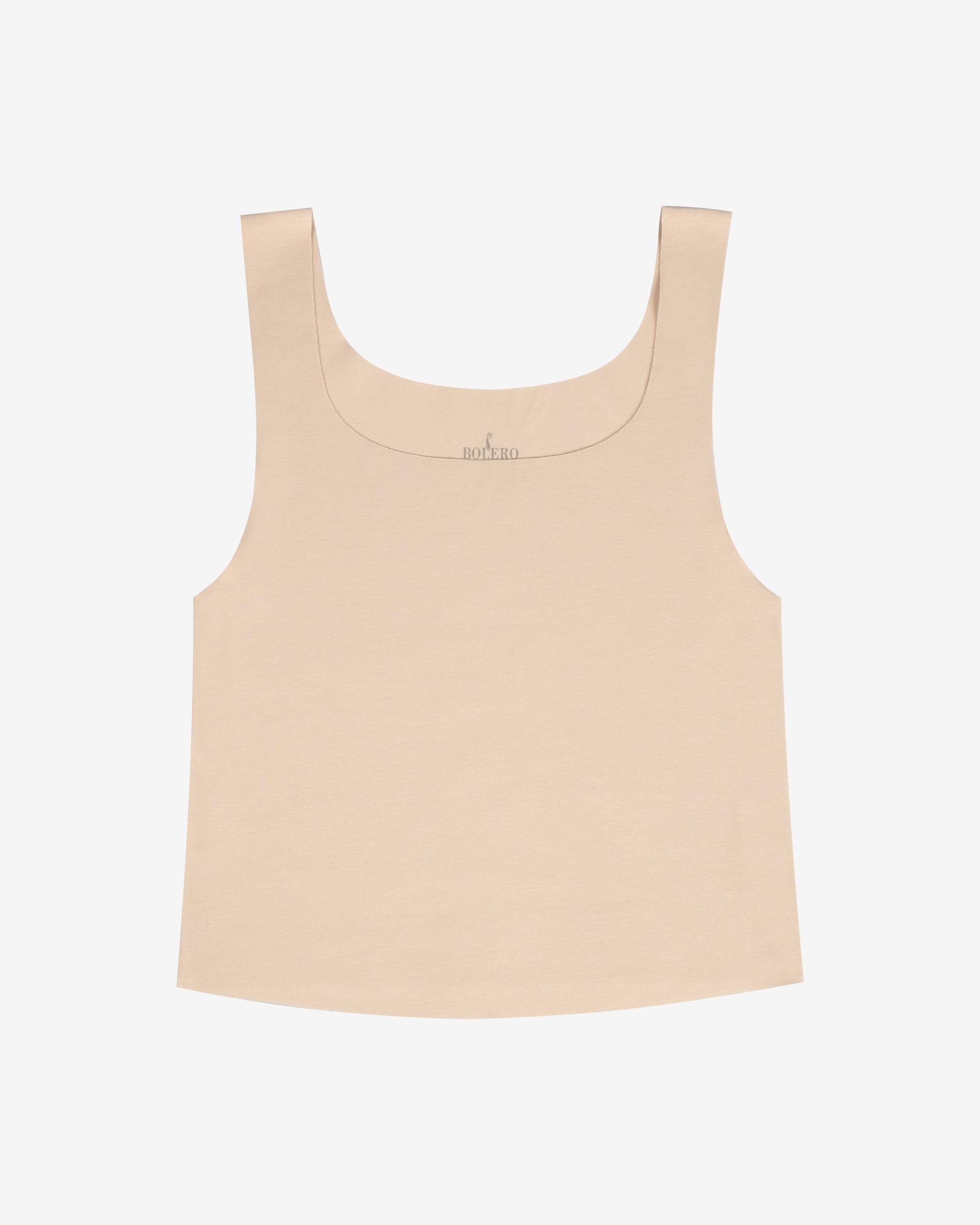 Kadın Dikişsiz Görünmez Pima Pamuk Crop Ten