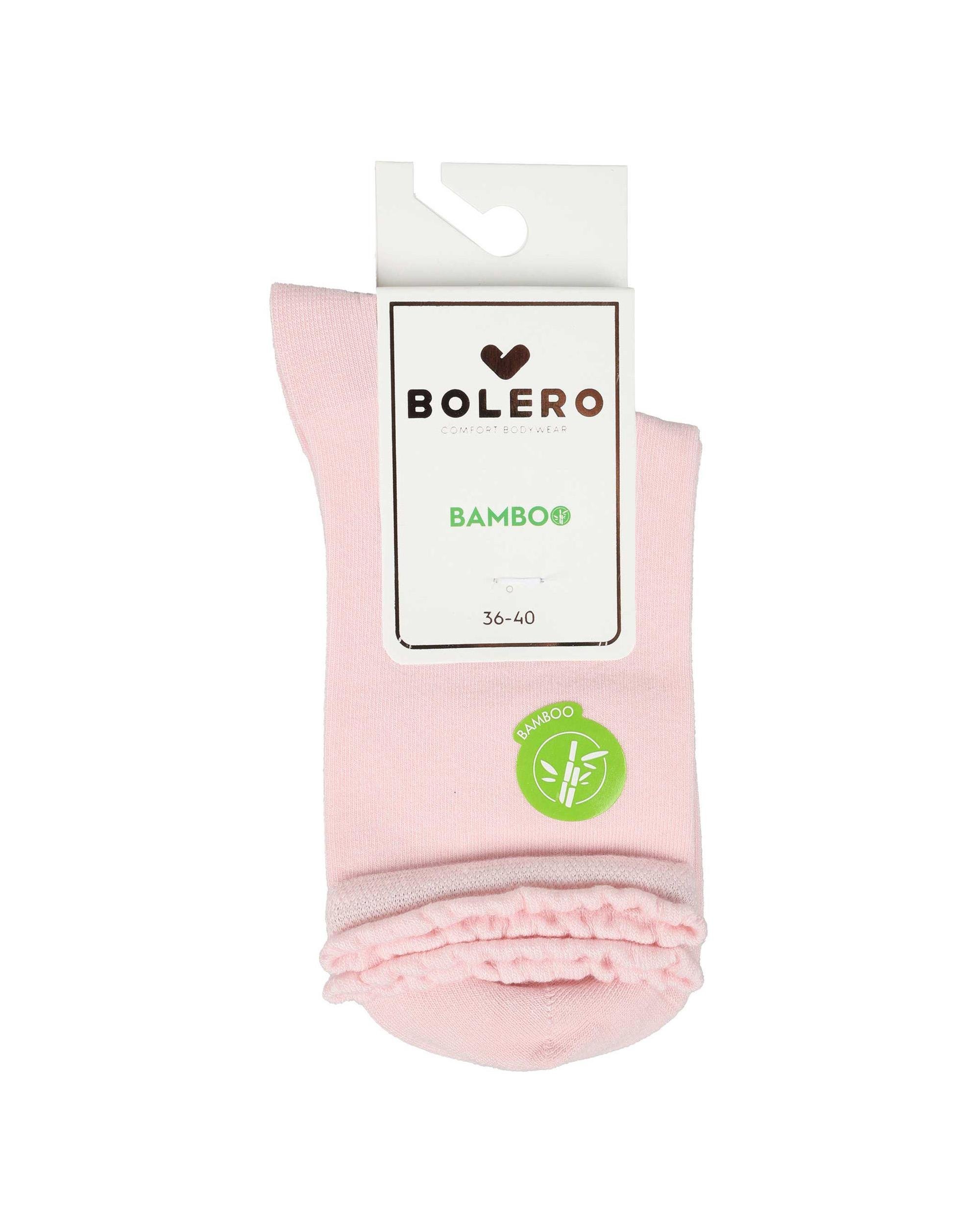 Kadın Premium Dikişsiz  Bambu Çorap Düz Pembe