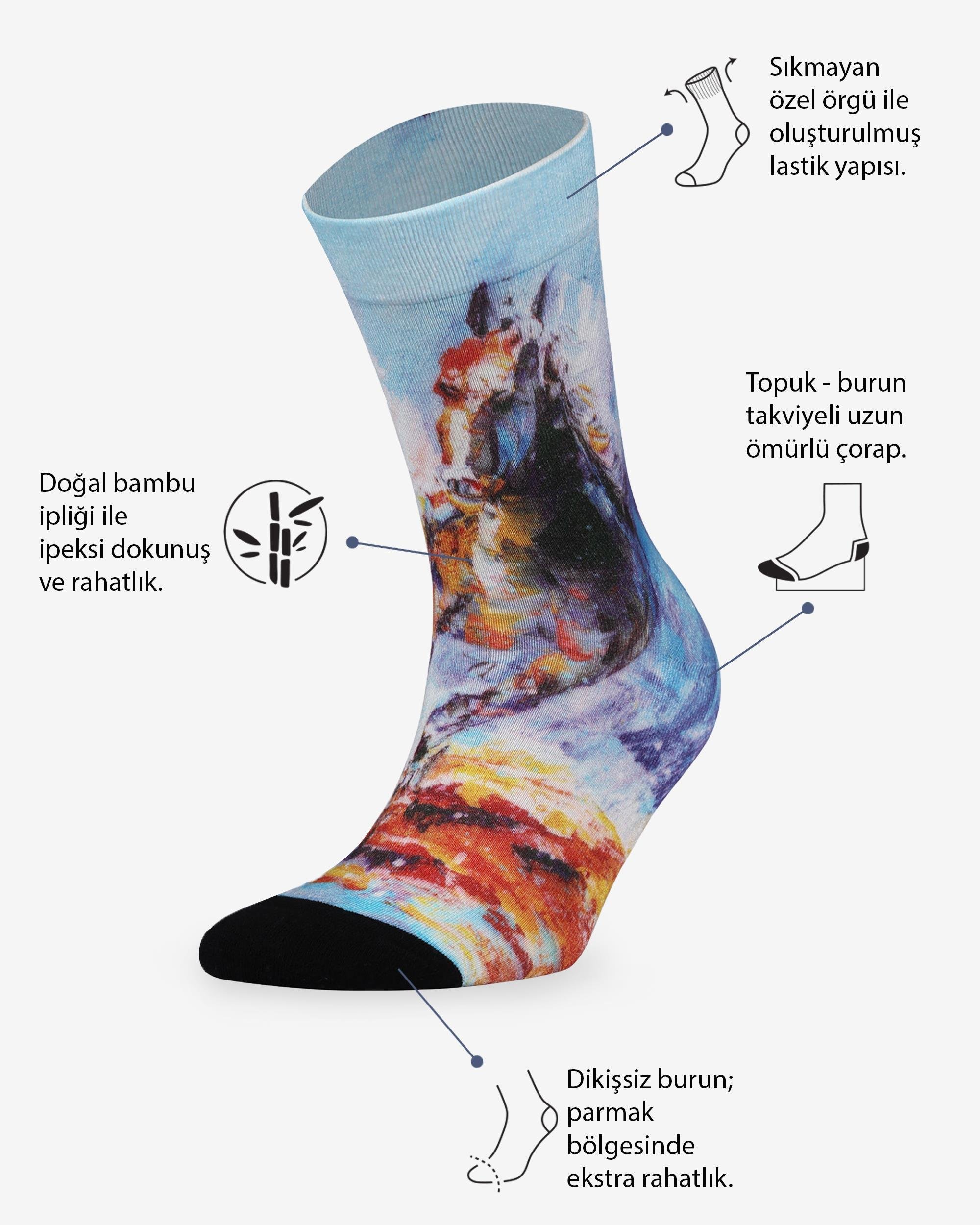 Tulpar Unique Desenli Çorap