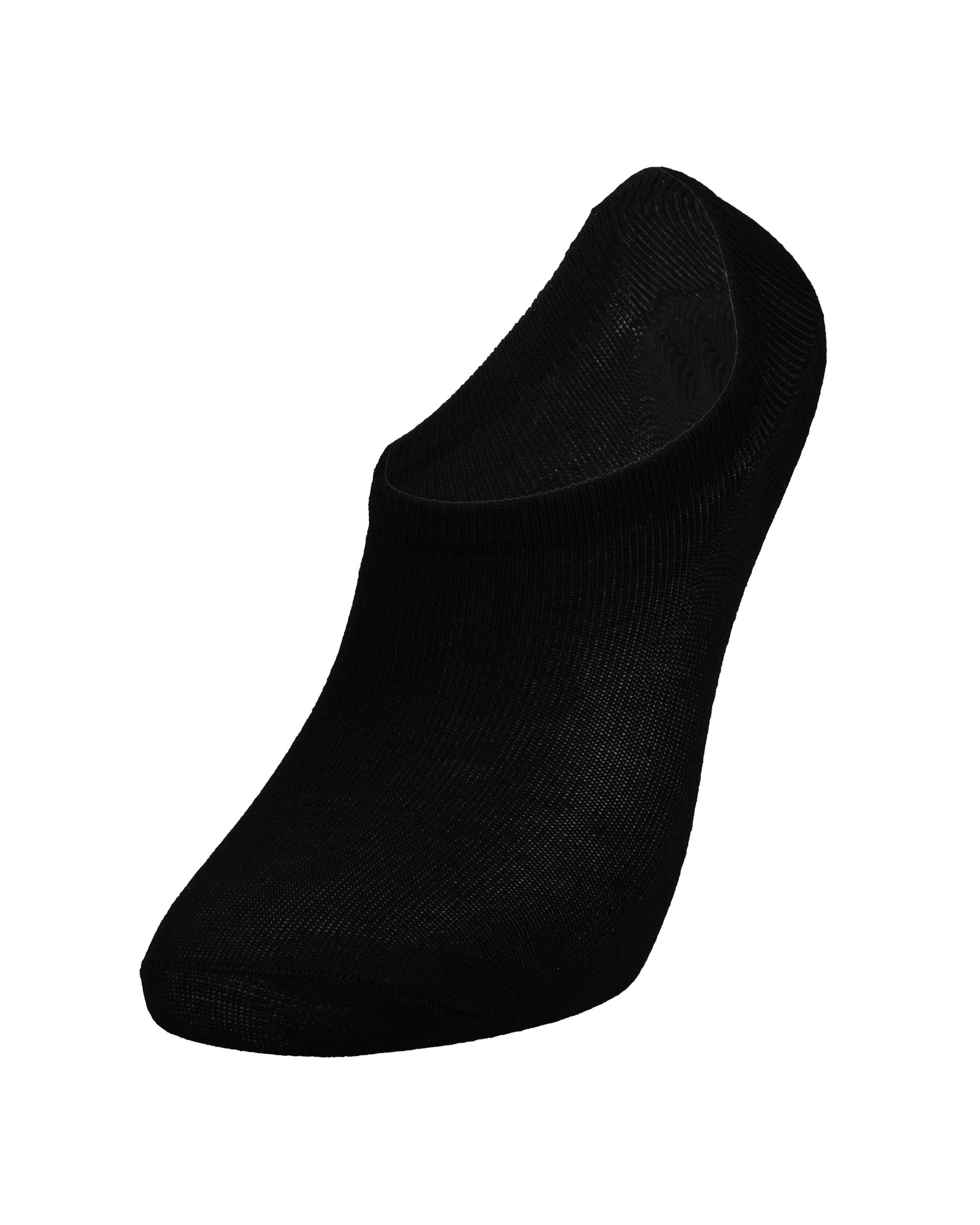 Unisex Görünmez Pamuk Çorap 3'lü Paket Siyah 