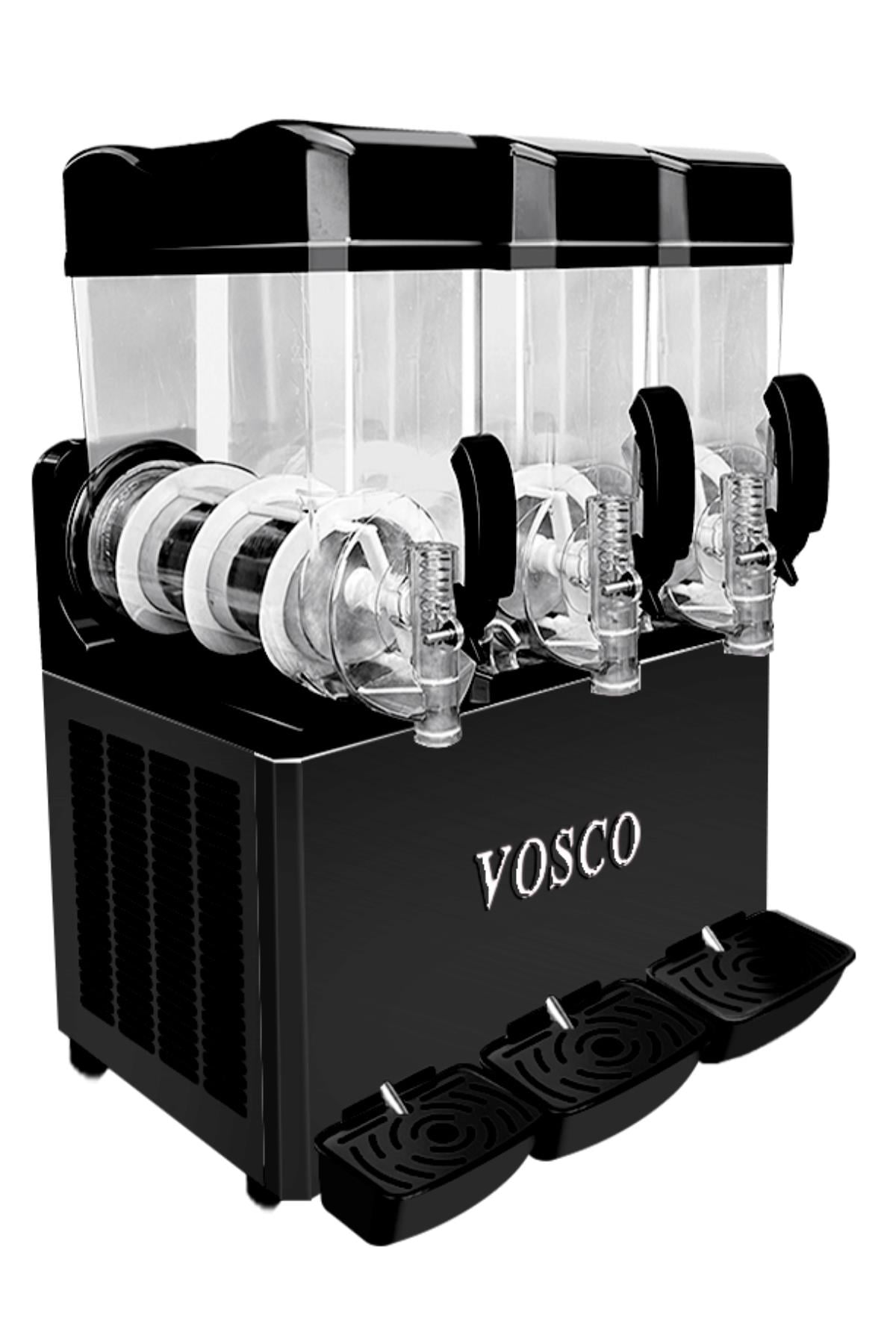Vosco Buzlaş Makinası Üç Hazneli 15+15+15 Lt Siyah
