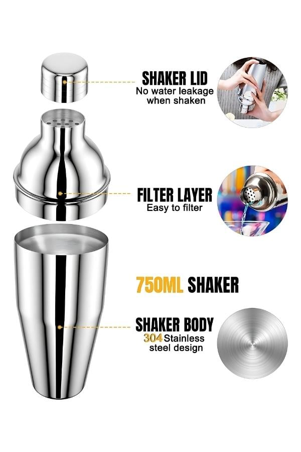 Vosco Kokteyl Shaker 750ML