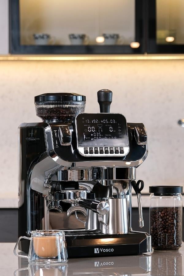 Vosco Tek Kazanlı Öğütücü ve Espresso 2 LT (Siyah)