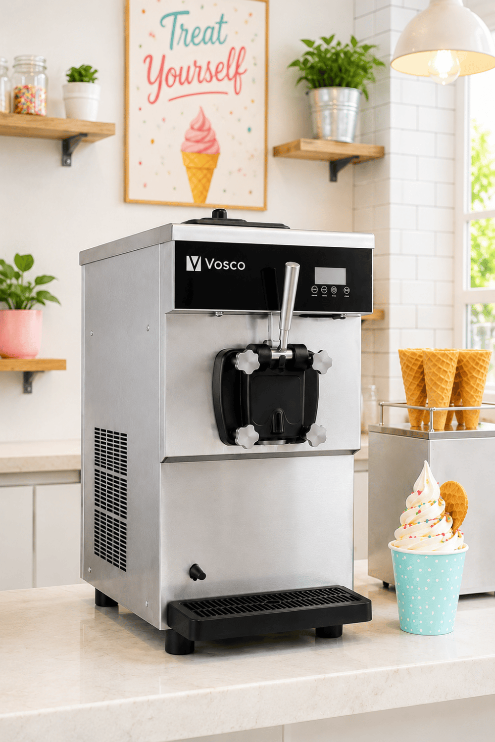 Vosco VBDB-7116 Tek Kollu Set Üstü Soft Dondurma Makinesi
