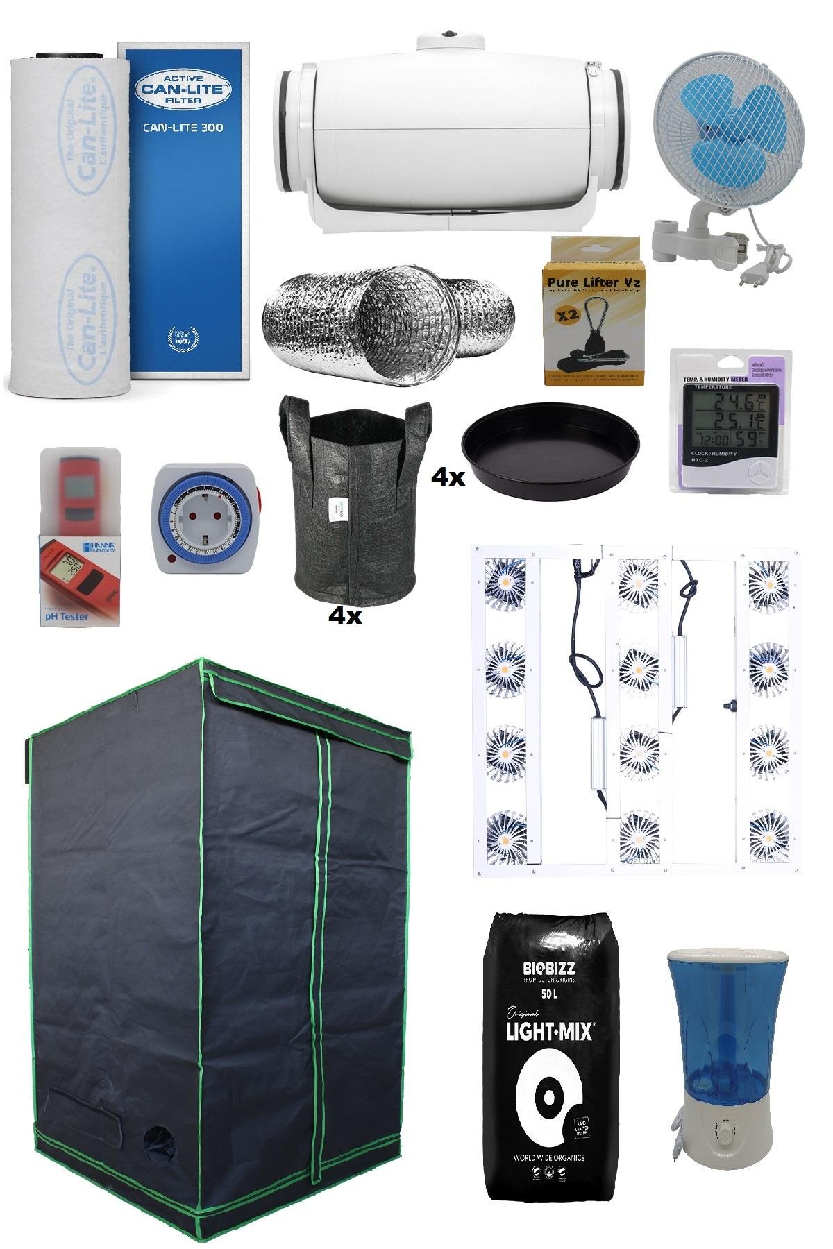 100x100x200 Bitki Yetiştirme Kabin Seti Pro