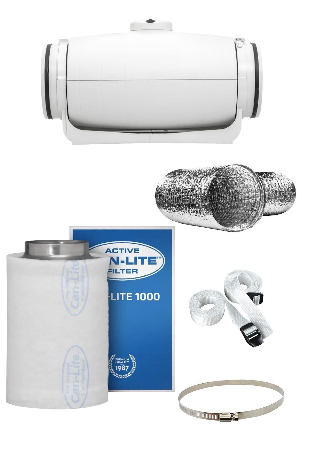 1100 m3 Can Lite Karbon Filtre Sessiz Fan Seti