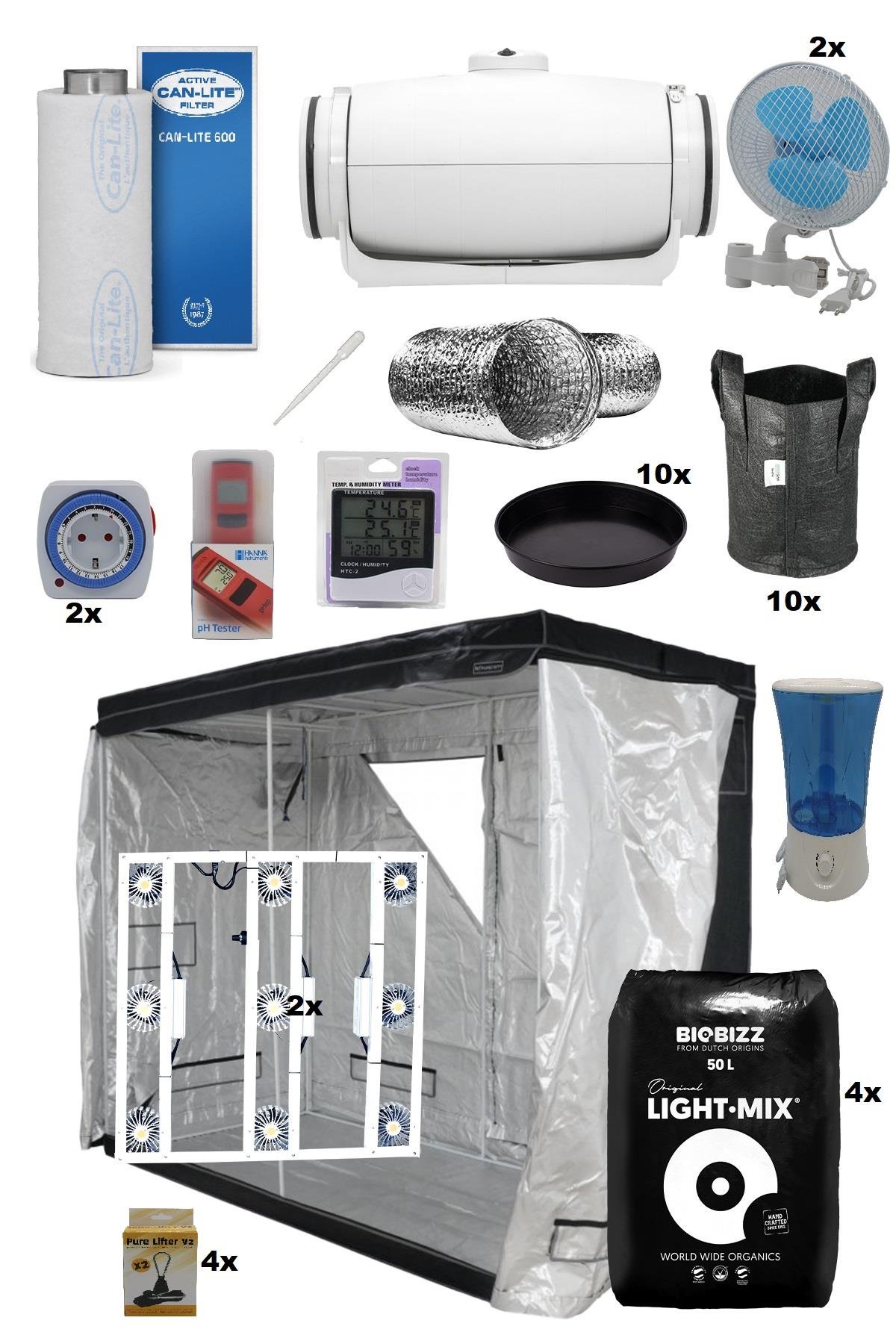 120x240x200 Bitki Yetiştirme Kabin Seti Pro