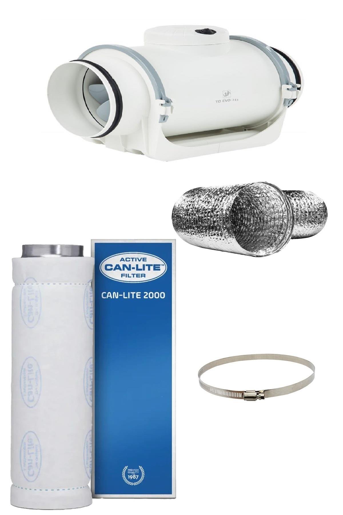 2200 m3 Can Lite Karbon Filtre Fan Seti