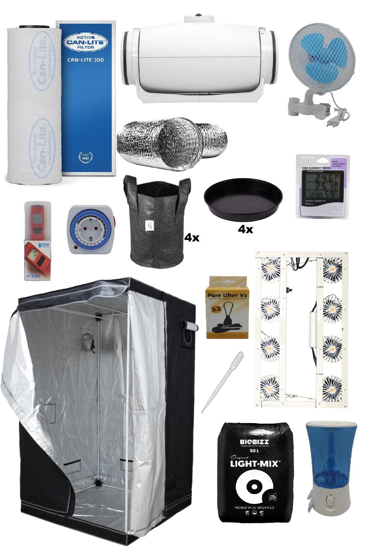 80x80x180 Bitki Yetiştirme Kabin Seti Pro