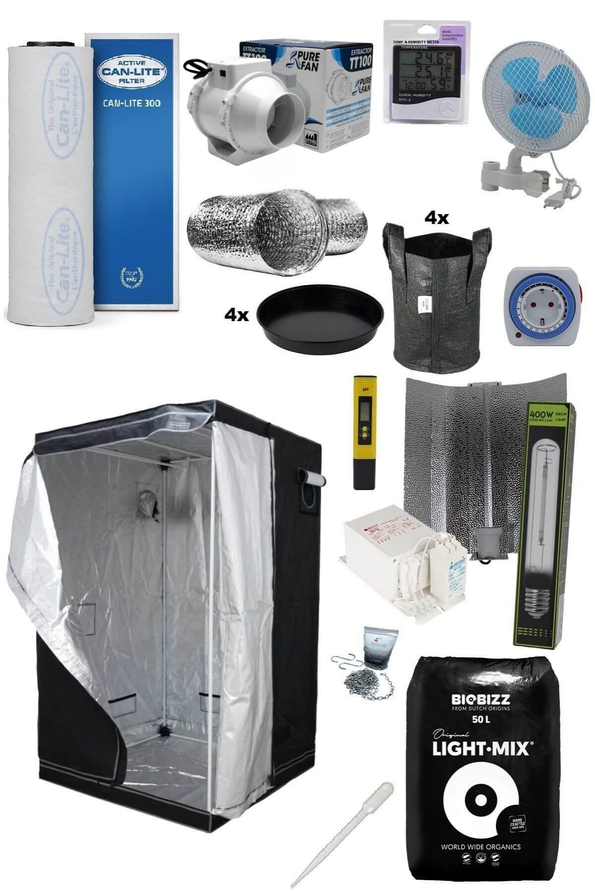 80x80x180 Bitki Yetiştirme Kabin Seti Hid