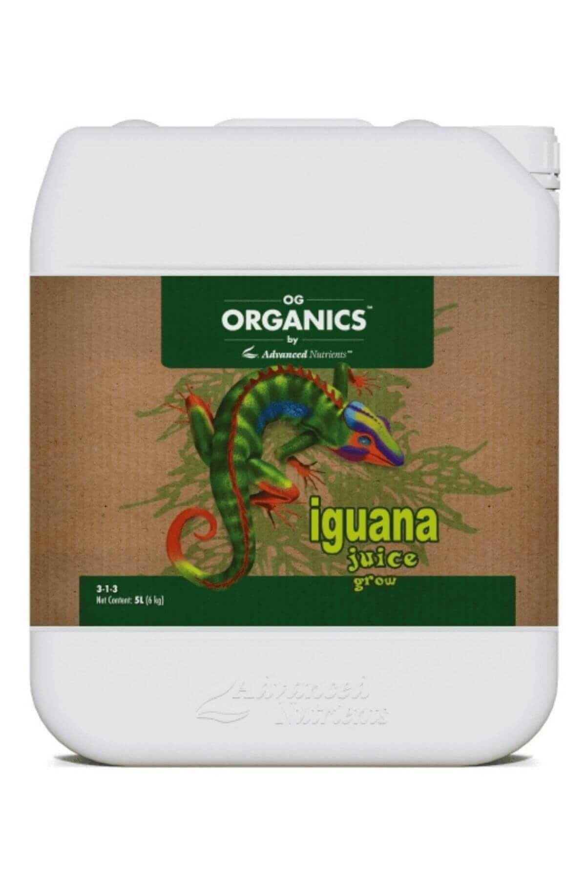 Advanced Nutrients OG Organics iguana Juice Grow 5 Litre Bitki Besini