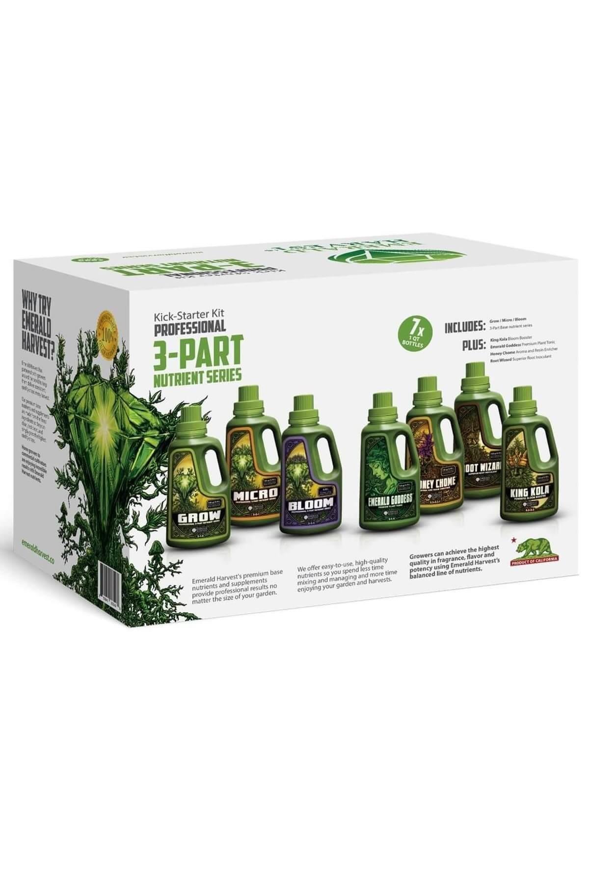 Emerald Harvest 3 Part Starter Kit 950 ml Bitki Başlangıç Besin Seti