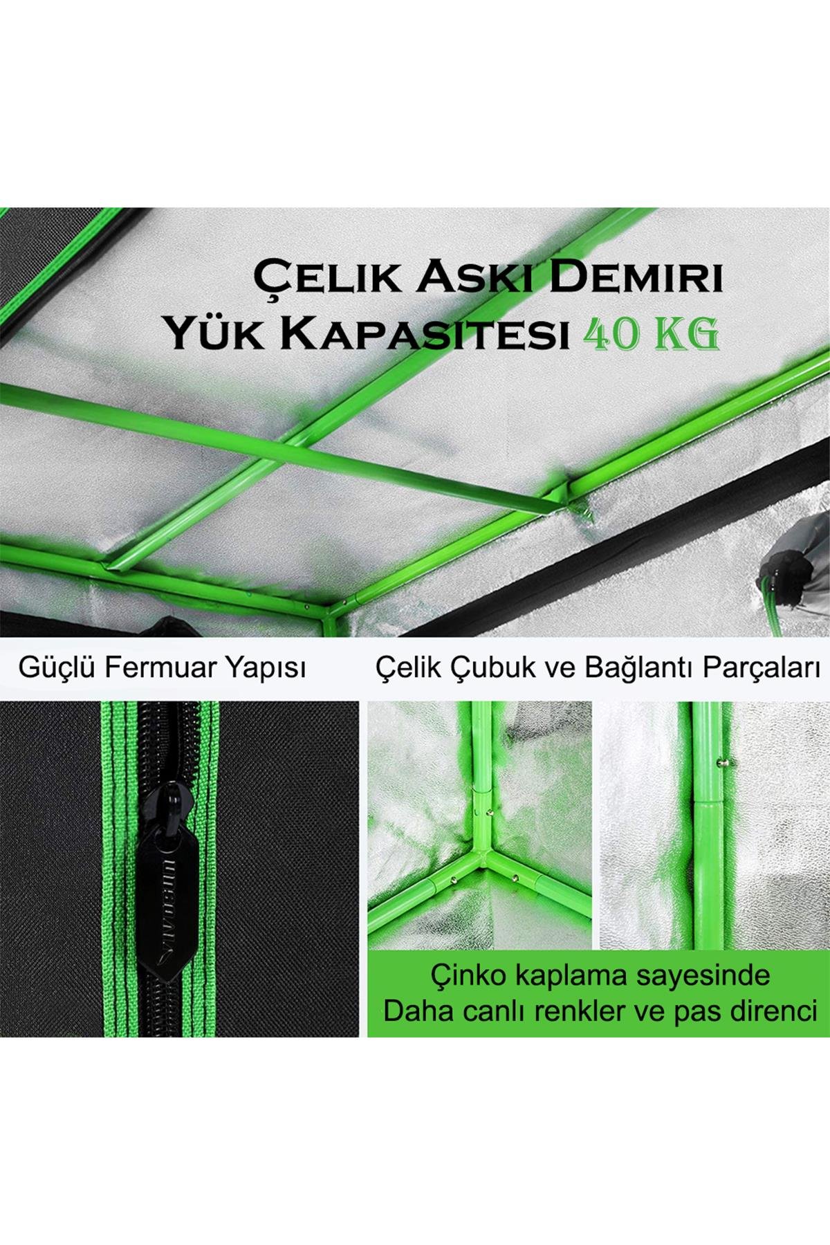 Grow Wizard 120x240x200 Bitki Yetiştirme Kabini